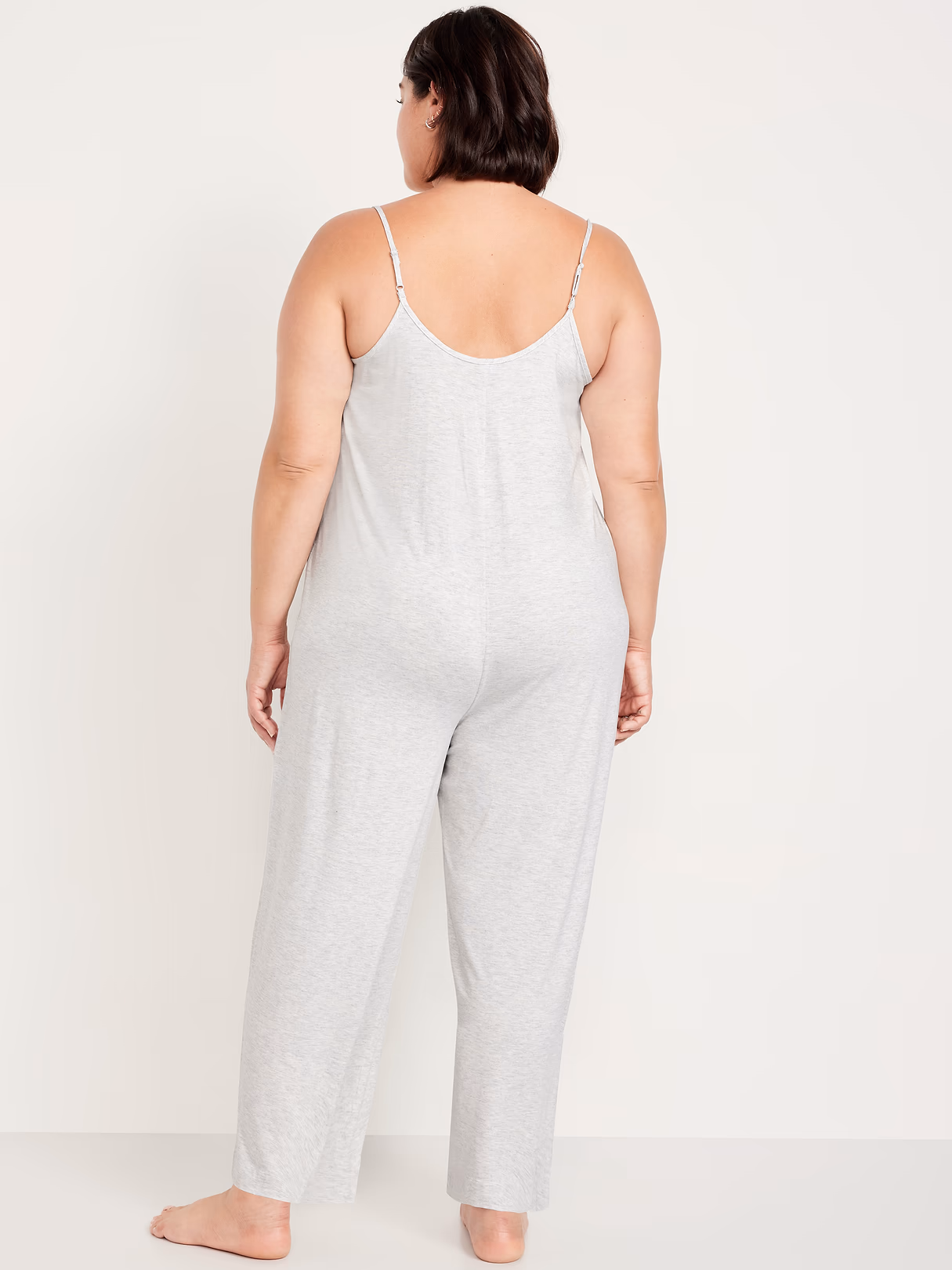 Sunday Sleep Knit Jersey Jumpsuit - Light Heather Gray