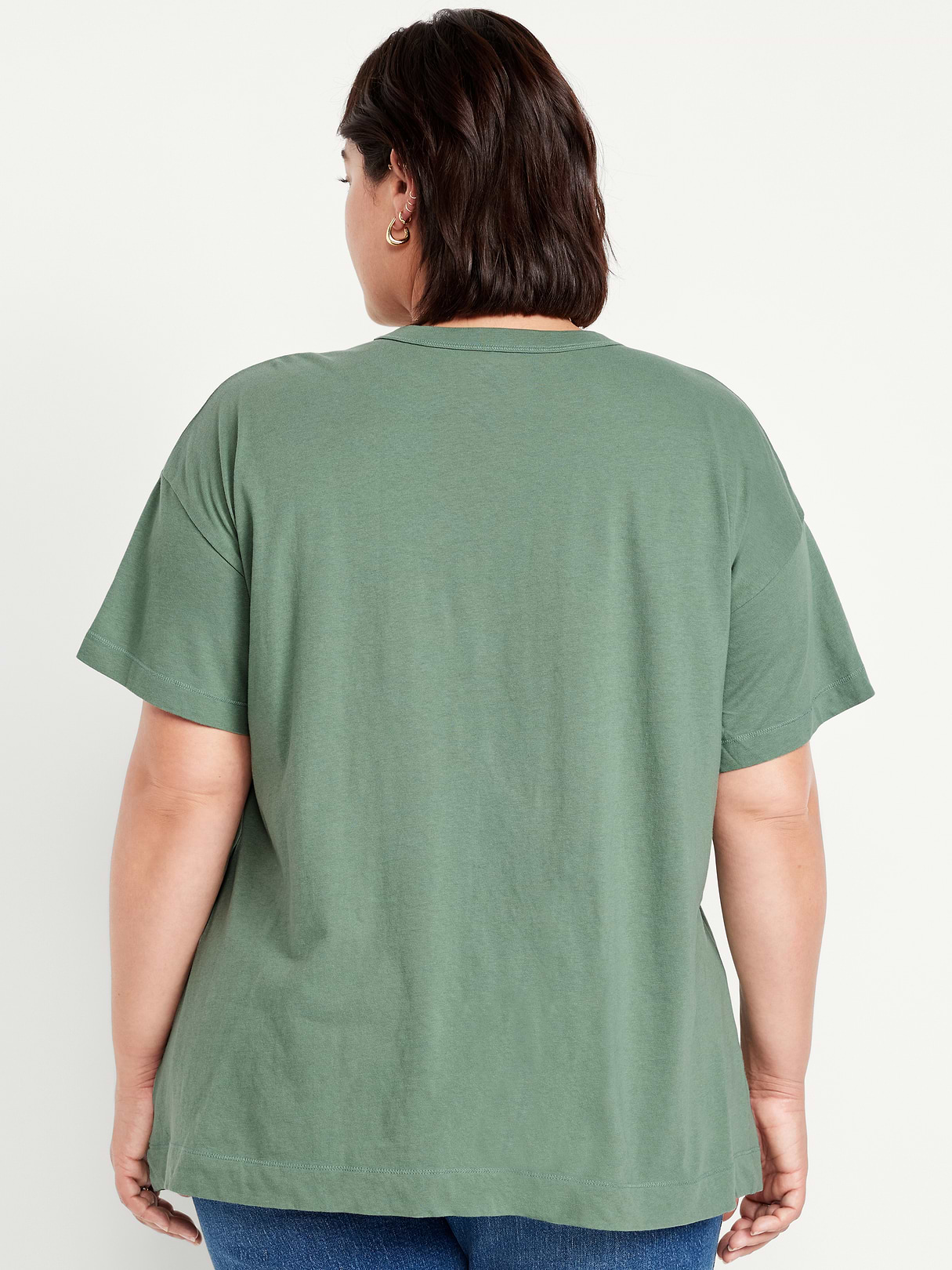Oversized EveryWear Tunic T-Shirt - Dried Herb