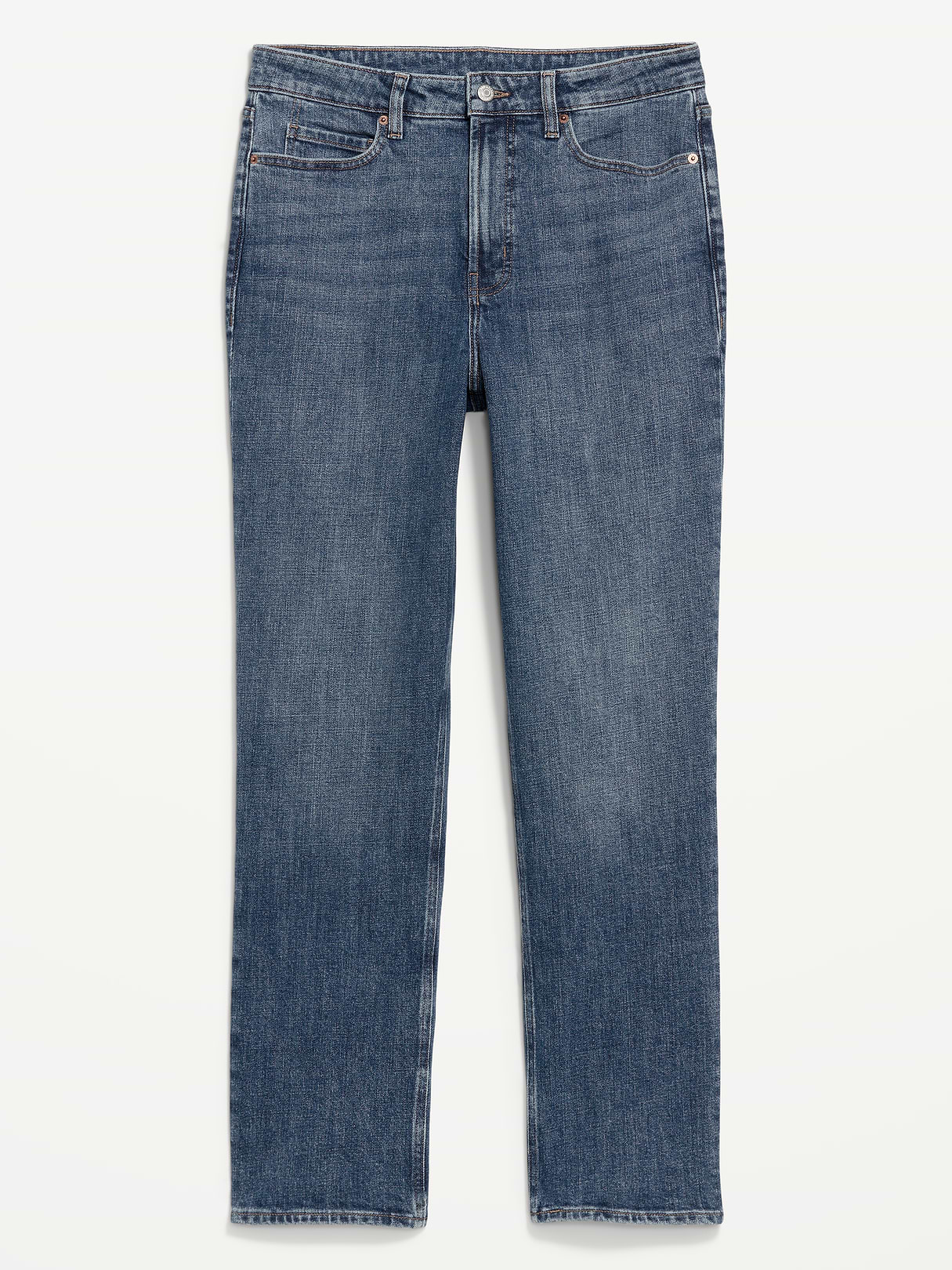 Extra High-Waisted Straight Jeans - Medium Wash