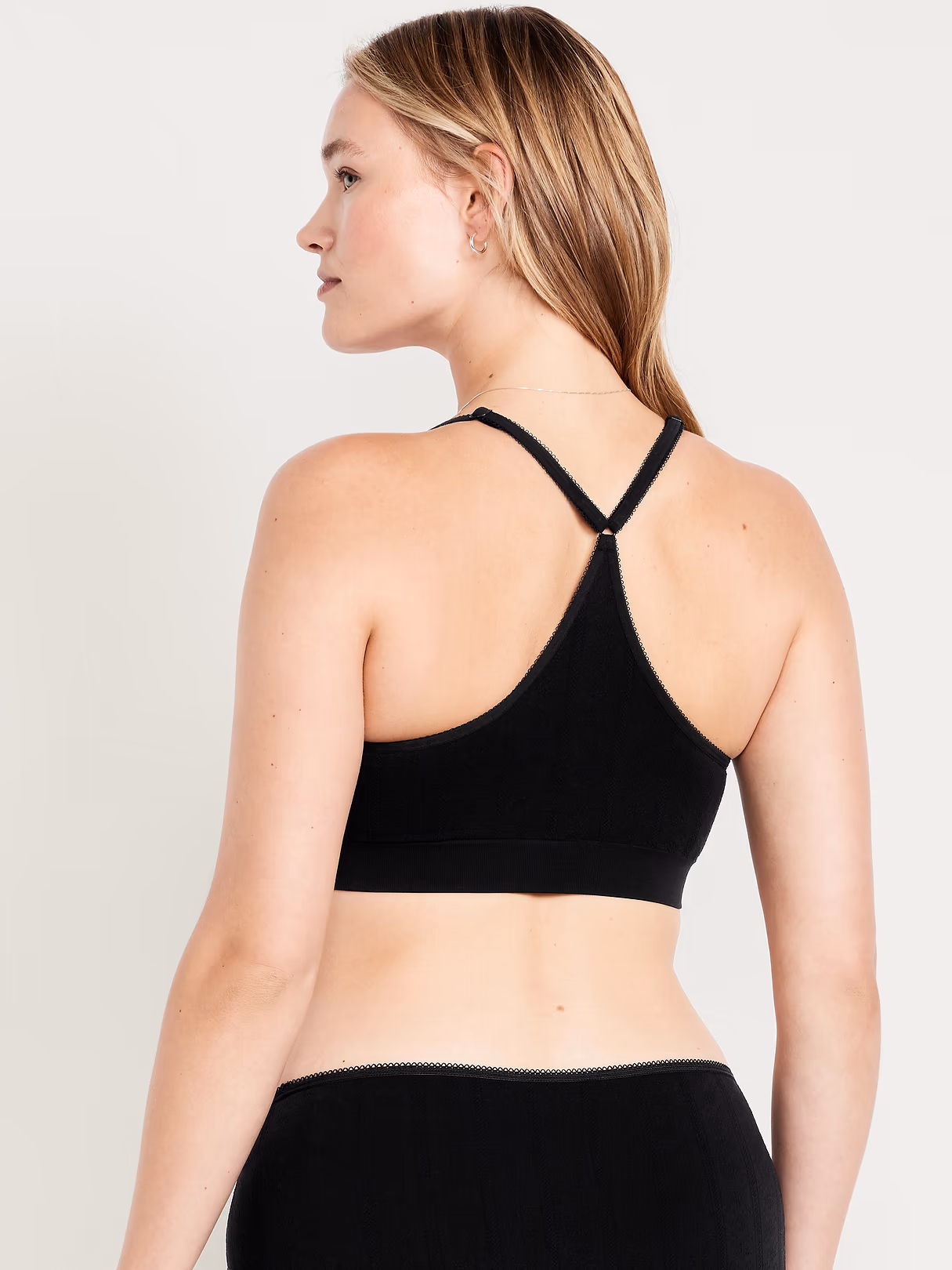 Seamless Racerback Bralette - Black Jack