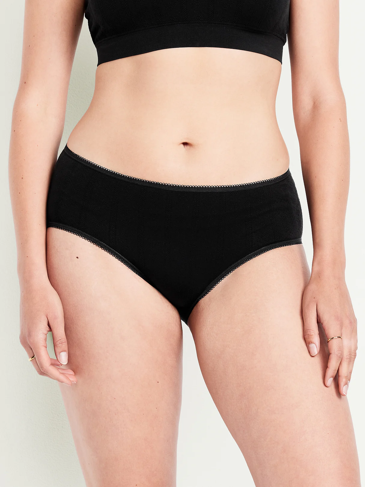 Seamless Hipster Underwear - Black Jack