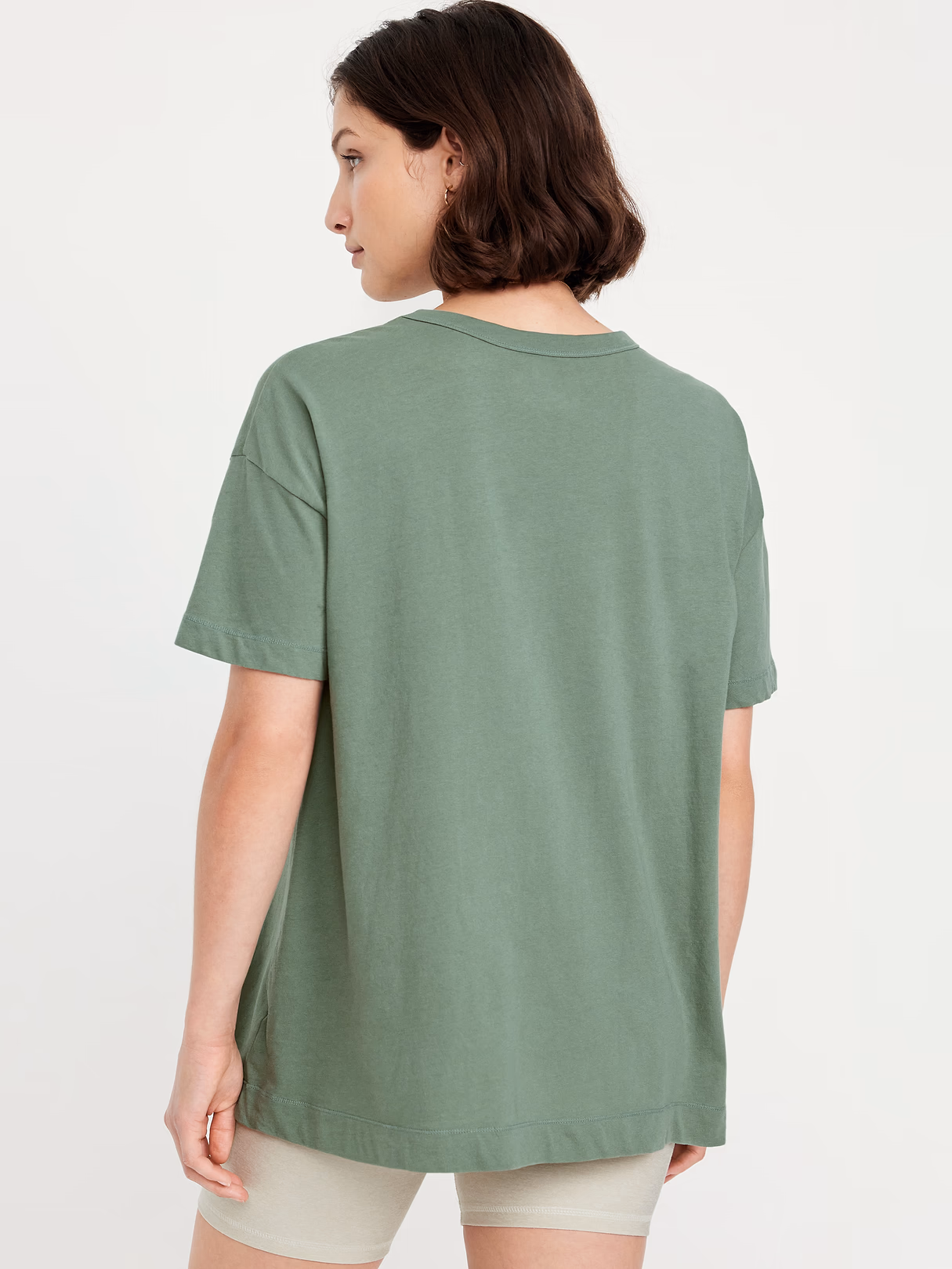 Oversized EveryWear Tunic T-Shirt - Dried Herb
