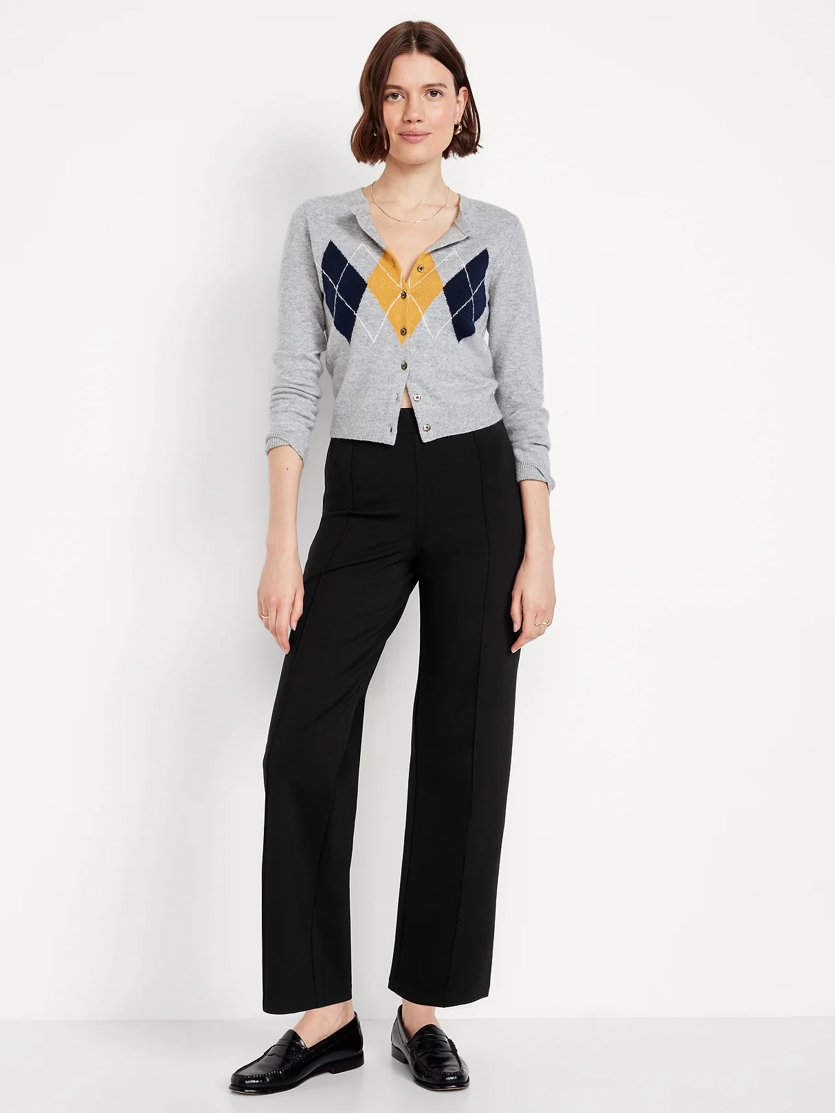 Extra High-Waisted Stevie Straight Pants - Black Jack