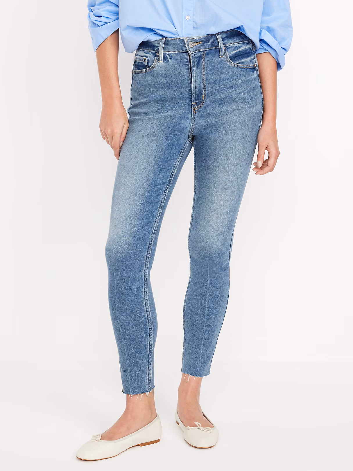 Extra High-Waisted Rockstar 360° Stretch Super-Skinny Jeans - Medium Wash