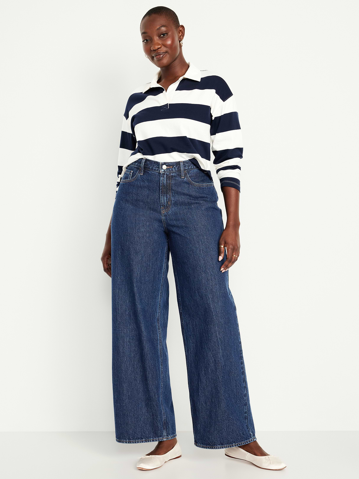Mid-Rise Wow Baggy Wide-Leg Jeans - Celestia
