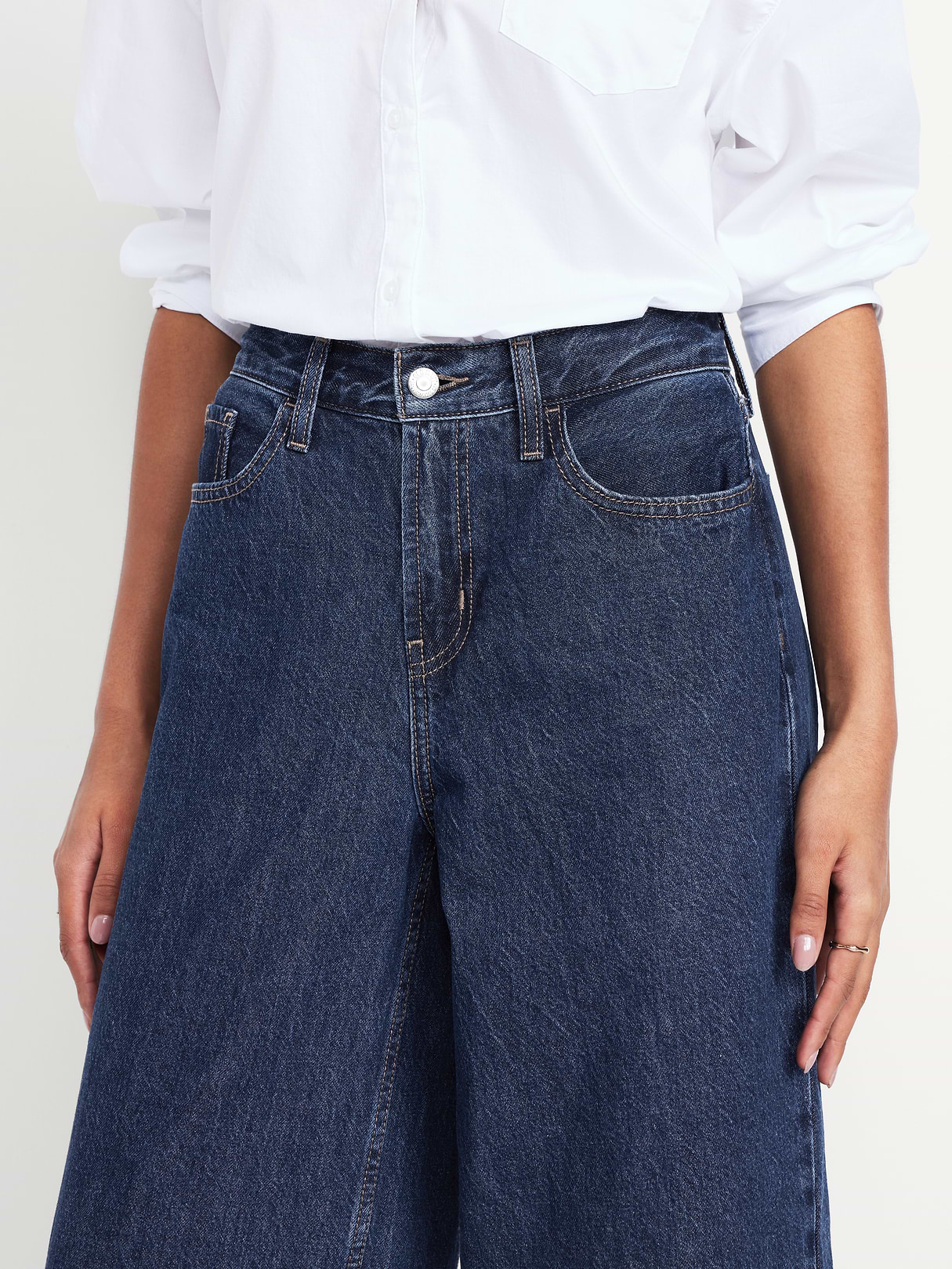 Mid-Rise Wow Baggy Wide-Leg Jeans - Celestia