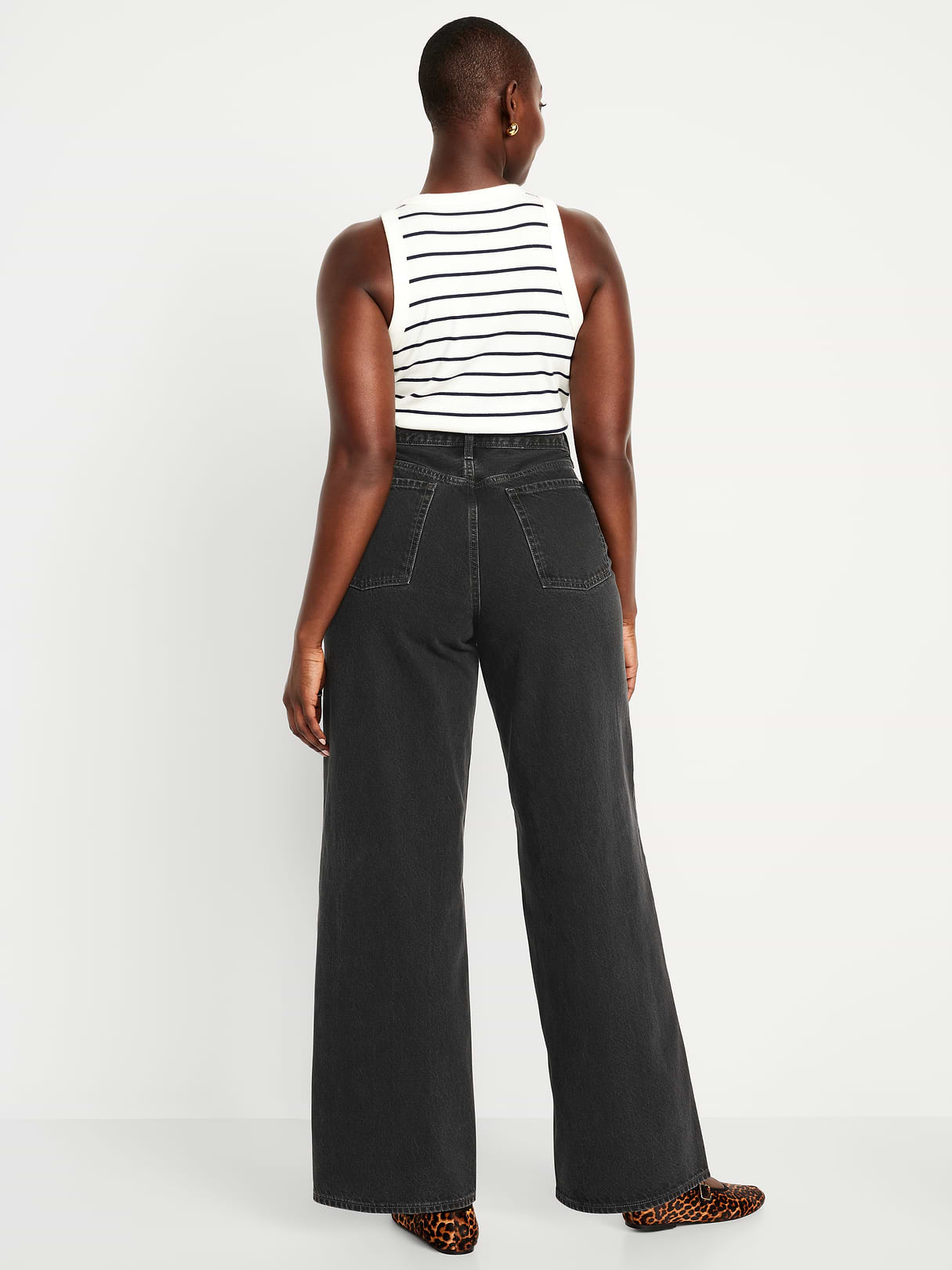 Mid-Rise Wow Baggy Wide-Leg Jeans - Licorice