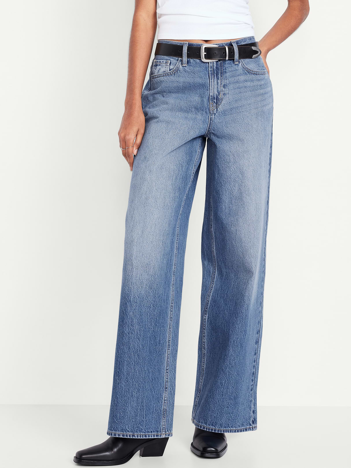 Mid-Rise Wow Baggy Wide-Leg Jeans - KIORA