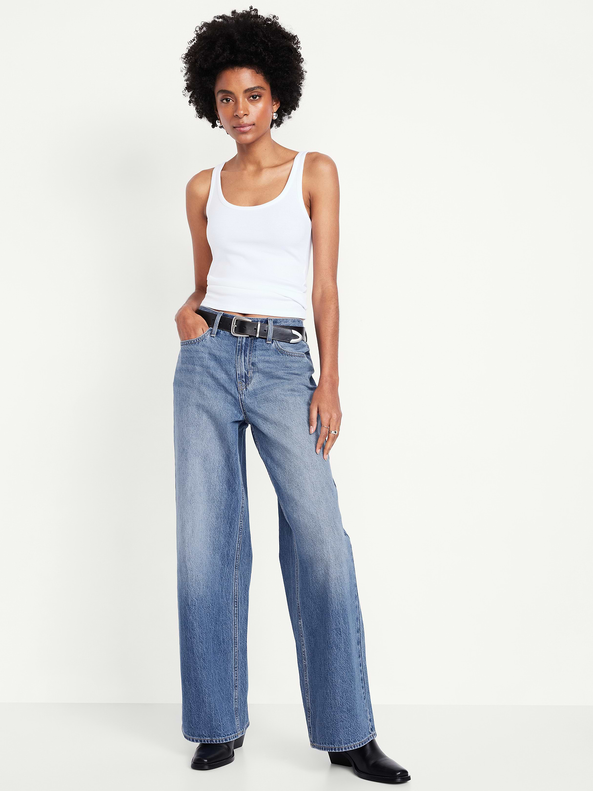 Mid-Rise Wow Baggy Wide-Leg Jeans - KIORA