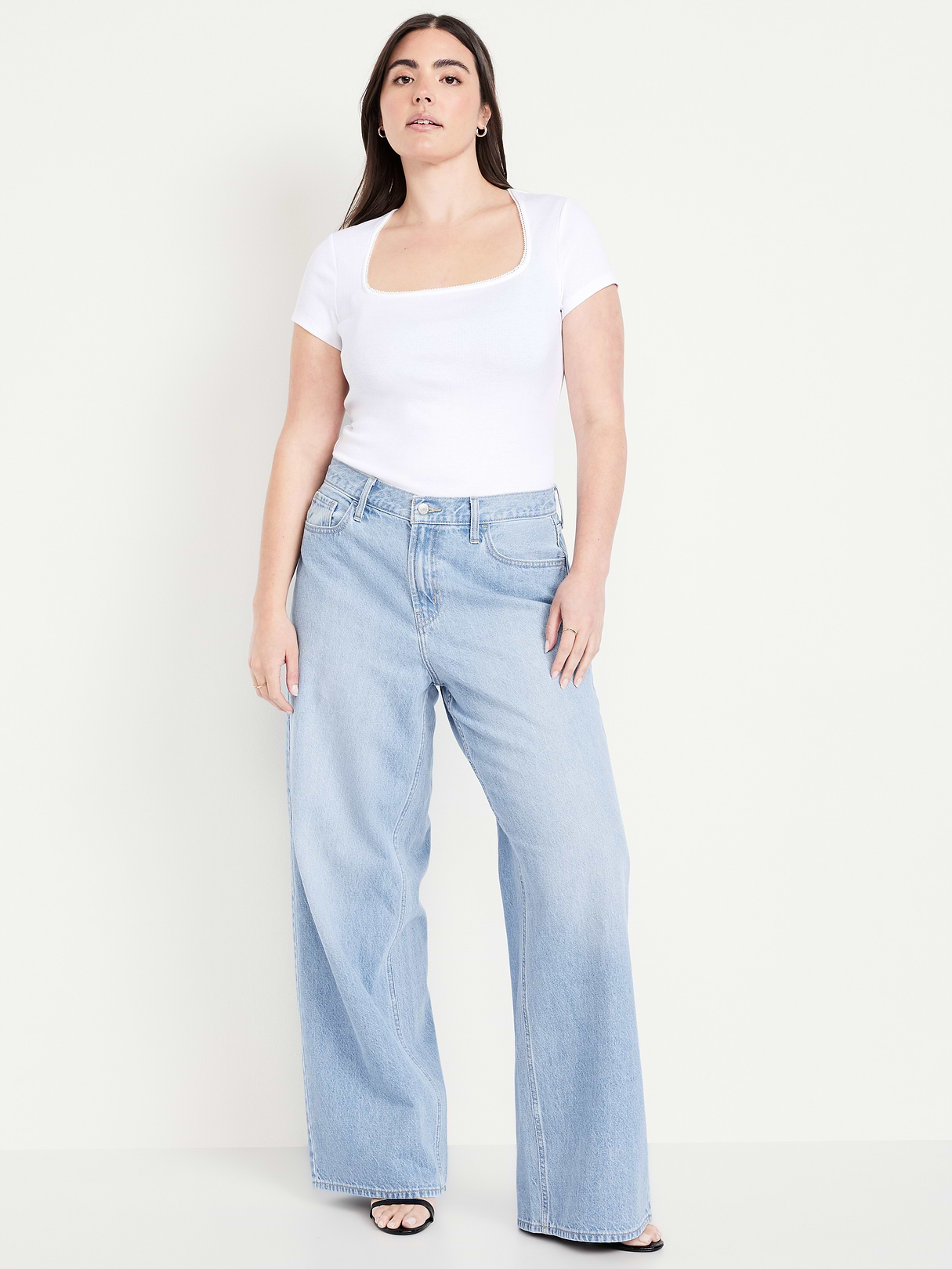 Mid-Rise Wow Baggy Wide-Leg Jeans - DREAMWEAVER
