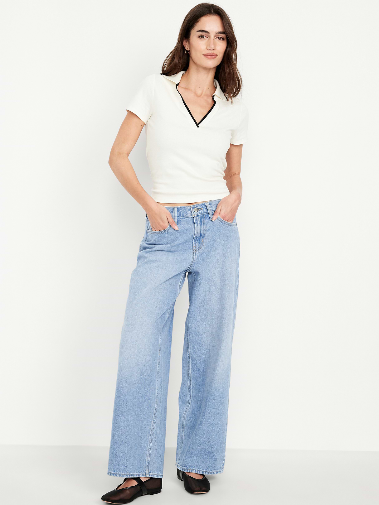 Mid-Rise Wow Baggy Wide-Leg Jeans - DREAMWEAVER