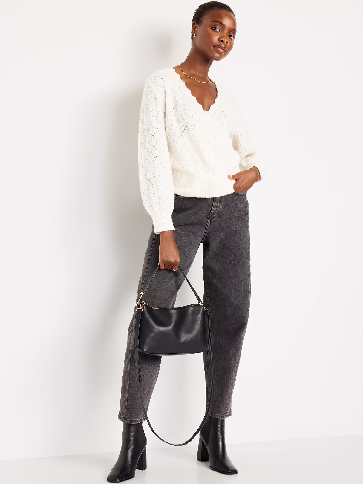 Convertible Carrie Crossbody Bag - True Black