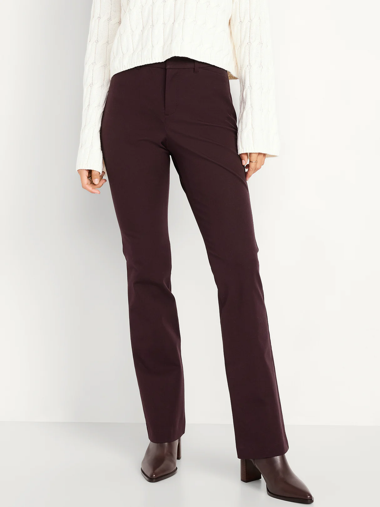 High-Waisted Pixie Flare Pants - Black Coffee