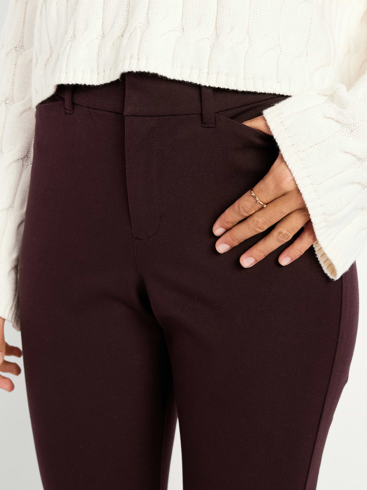 High-Waisted Pixie Flare Pants - Black Coffee