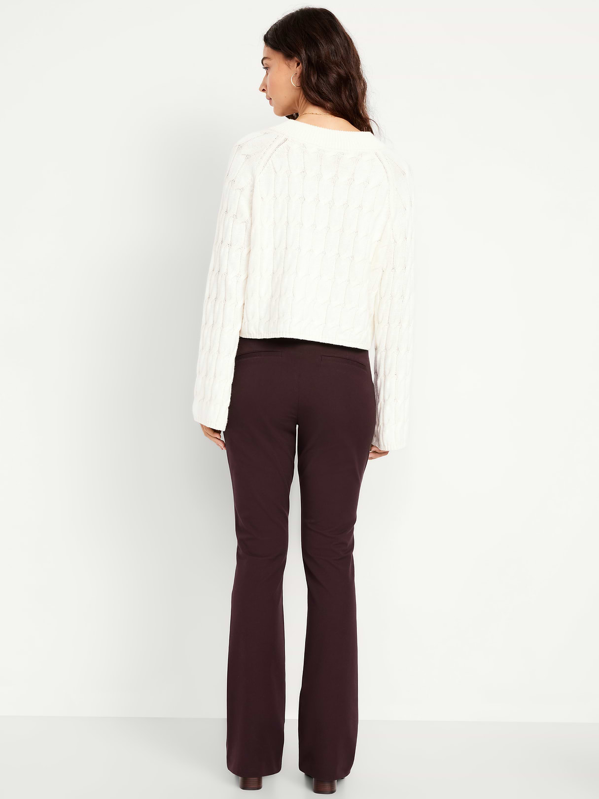 High-Waisted Pixie Flare Pants - Black Coffee