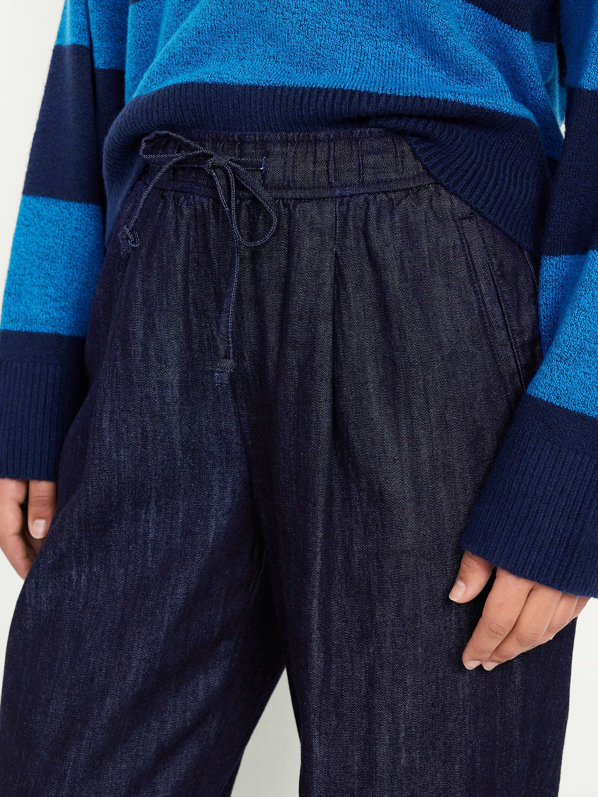 High-Waisted Billie Straight Ankle Trouser - Dark Rinse