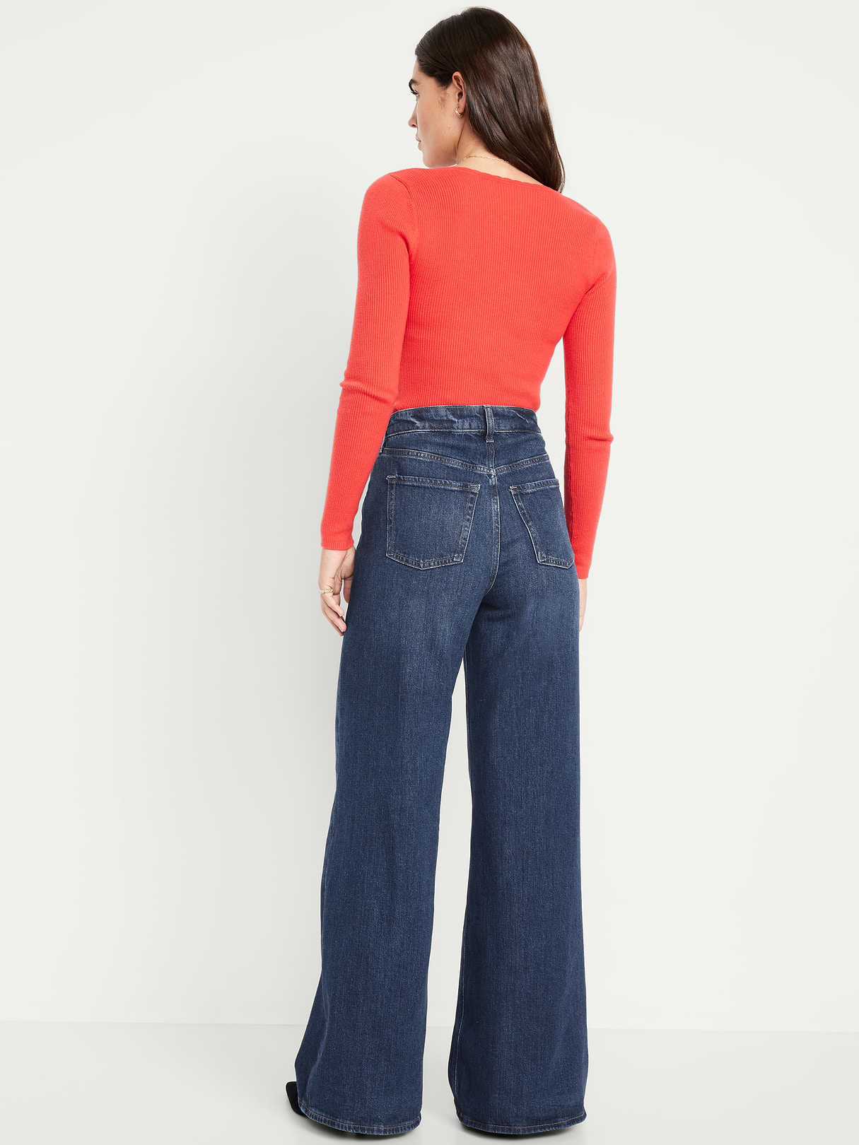 Extra High-Waisted Super Wide-Leg Jeans - Perfect Dark