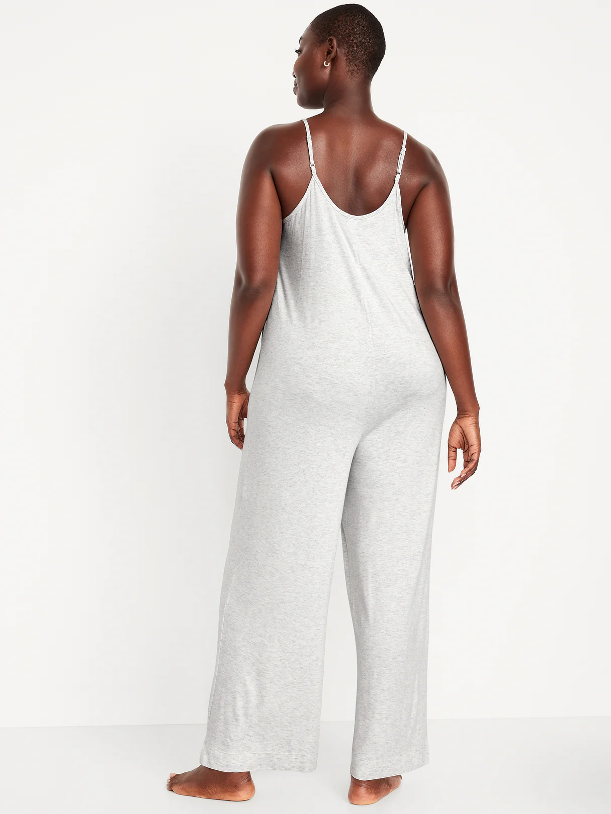 Sunday Sleep Knit Jersey Jumpsuit - Light Heather Gray