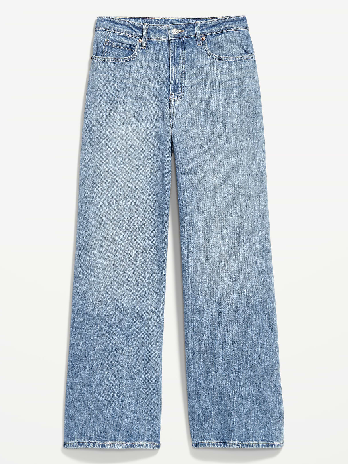 Extra High-Waisted Super Wide-Leg Jeans - Medium Wash