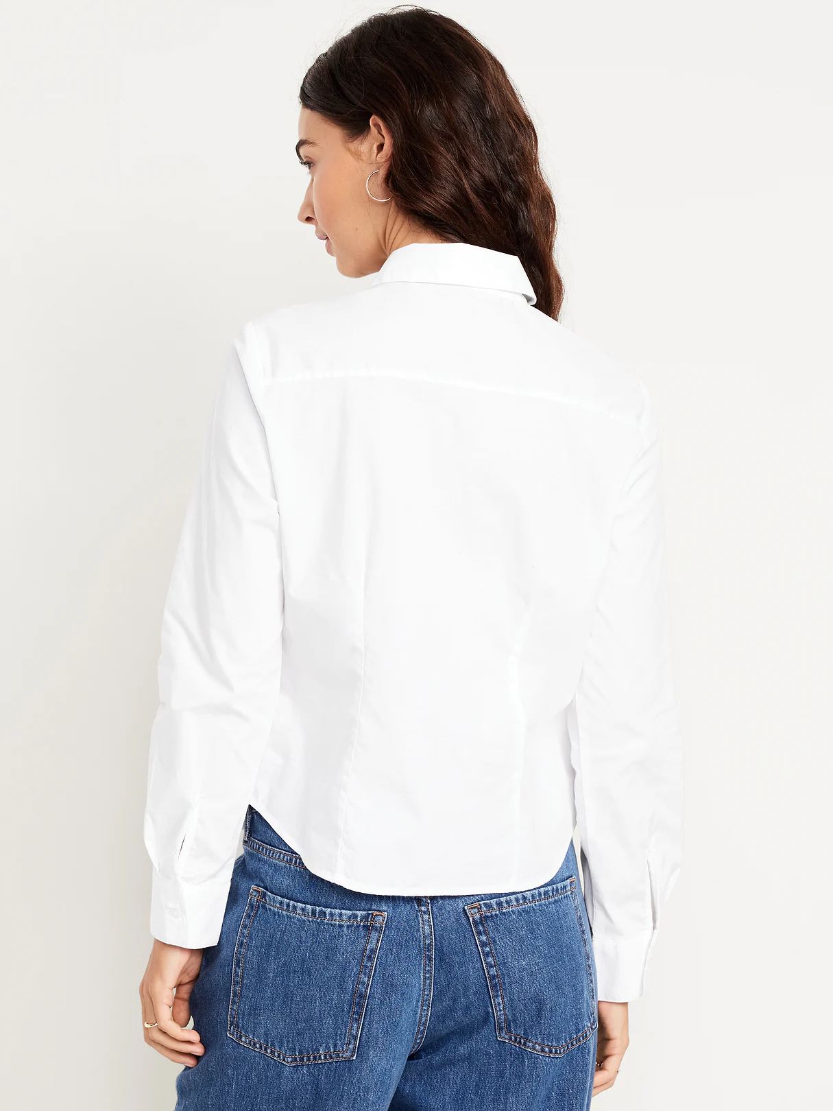 Slim Button-Down Shirt - White Lilies