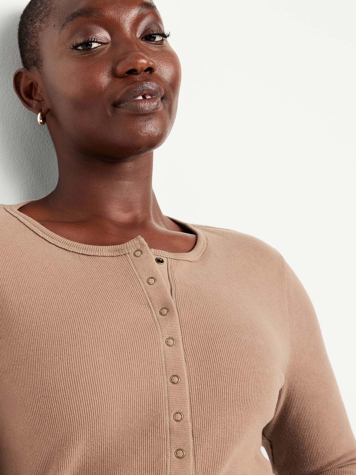 Cozy Snug Crew-Neck Henley - DRIFTWOOD
