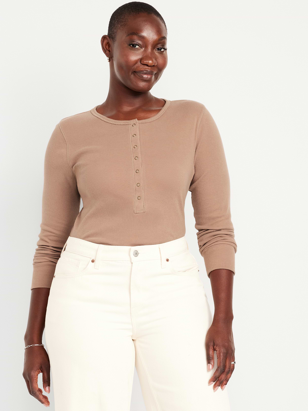 Cozy Snug Crew-Neck Henley - DRIFTWOOD