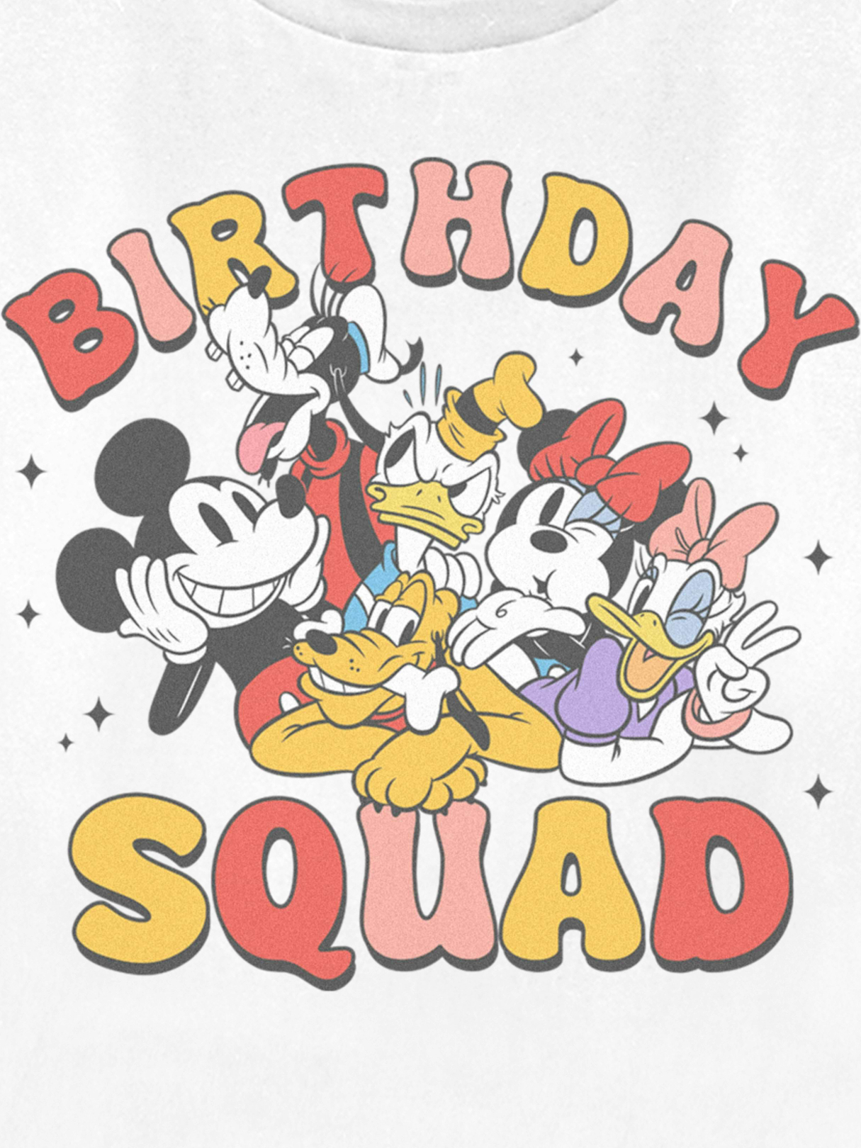 Disney Birthday Squad Graphic T-Shirt - White