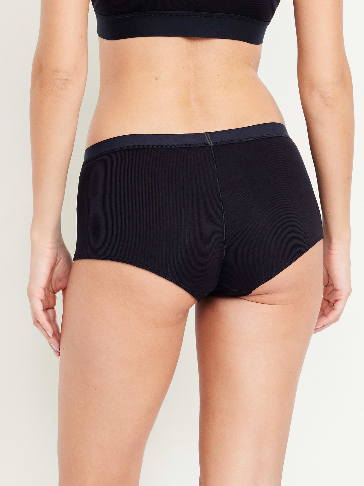 Ribbed Hipster Underwear - Black Jack