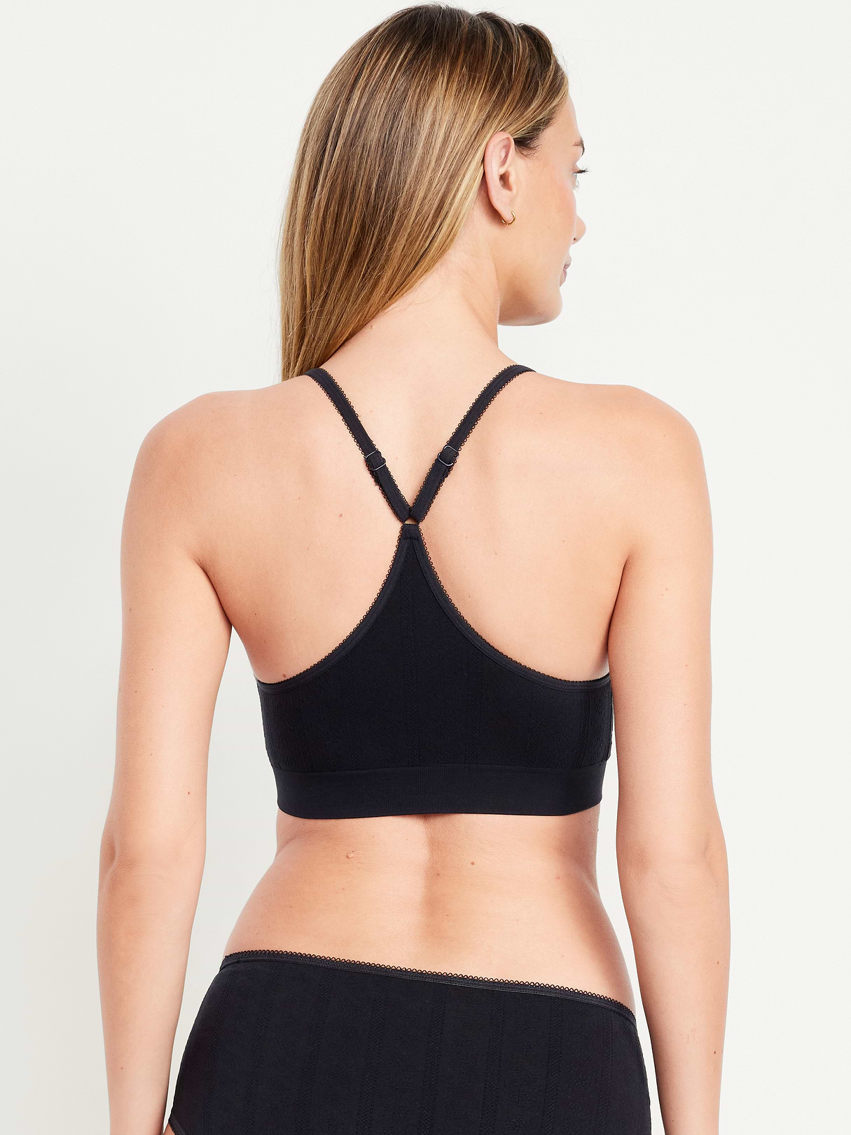 Seamless Racerback Bralette - Black Jack