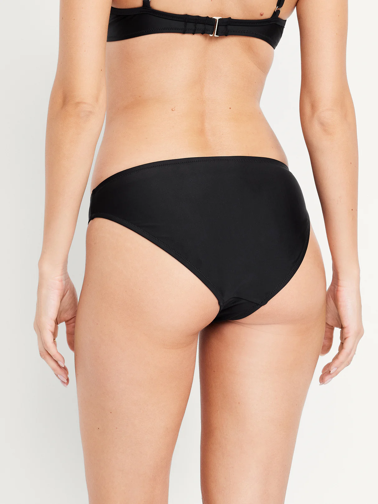 Mid-Rise Bikini Swim Bottoms - Black Jack
