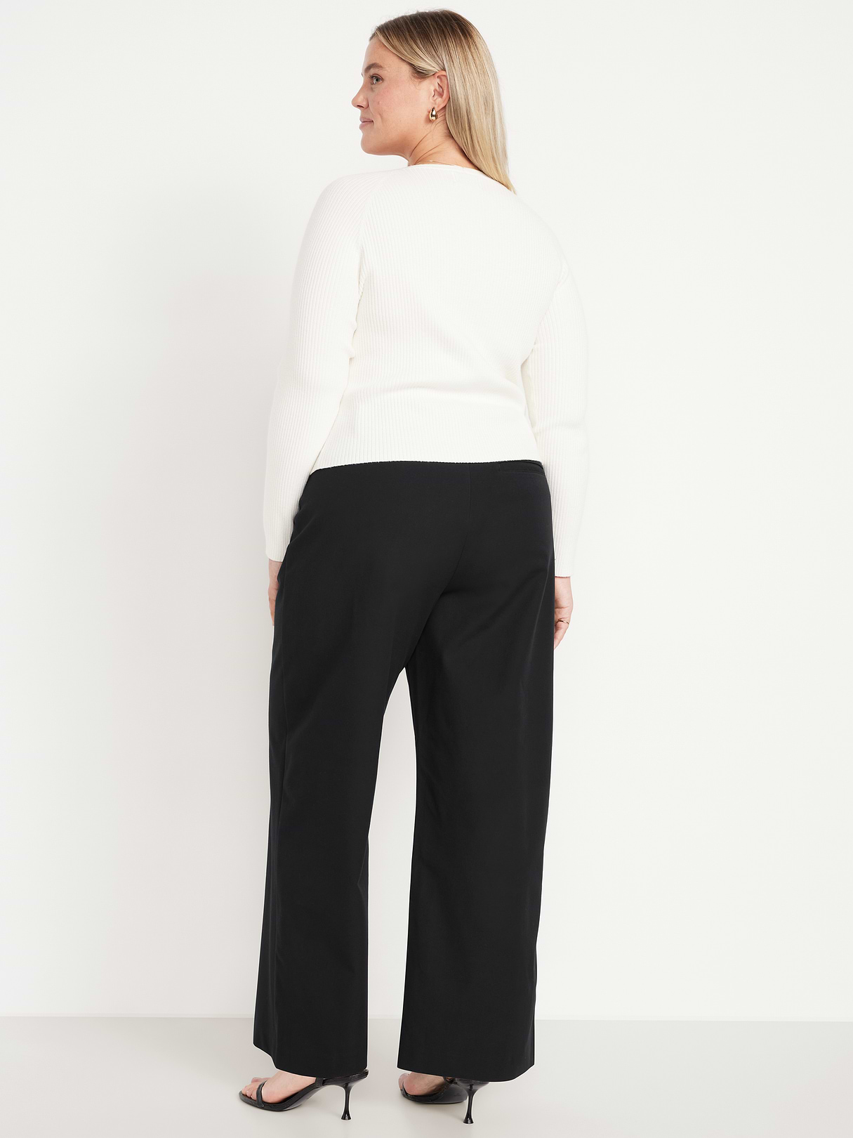 High-Waisted Pull-On Pixie Wide Leg Pants - Black Jack