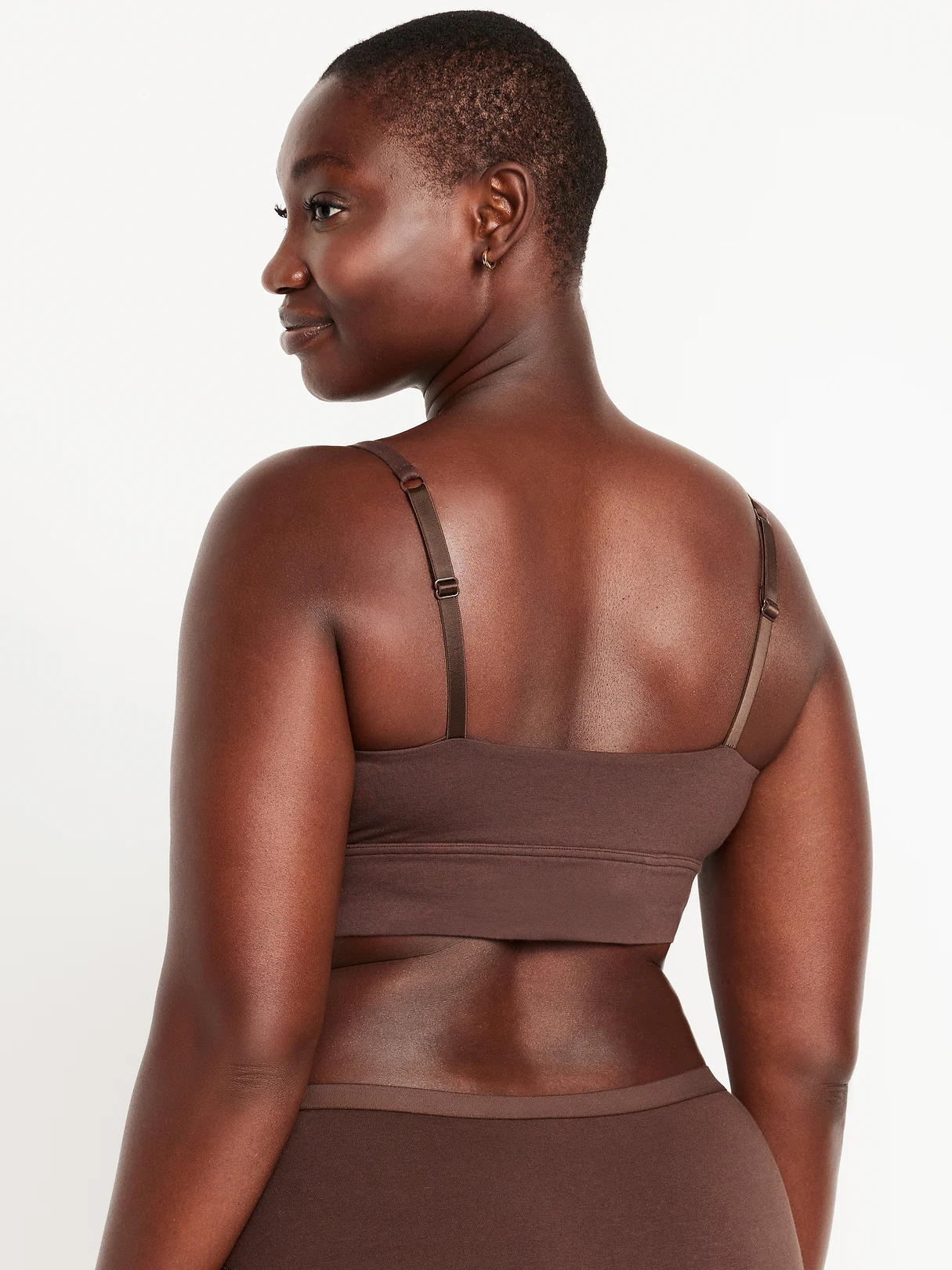 Cotton Cami Bralette - French Roast