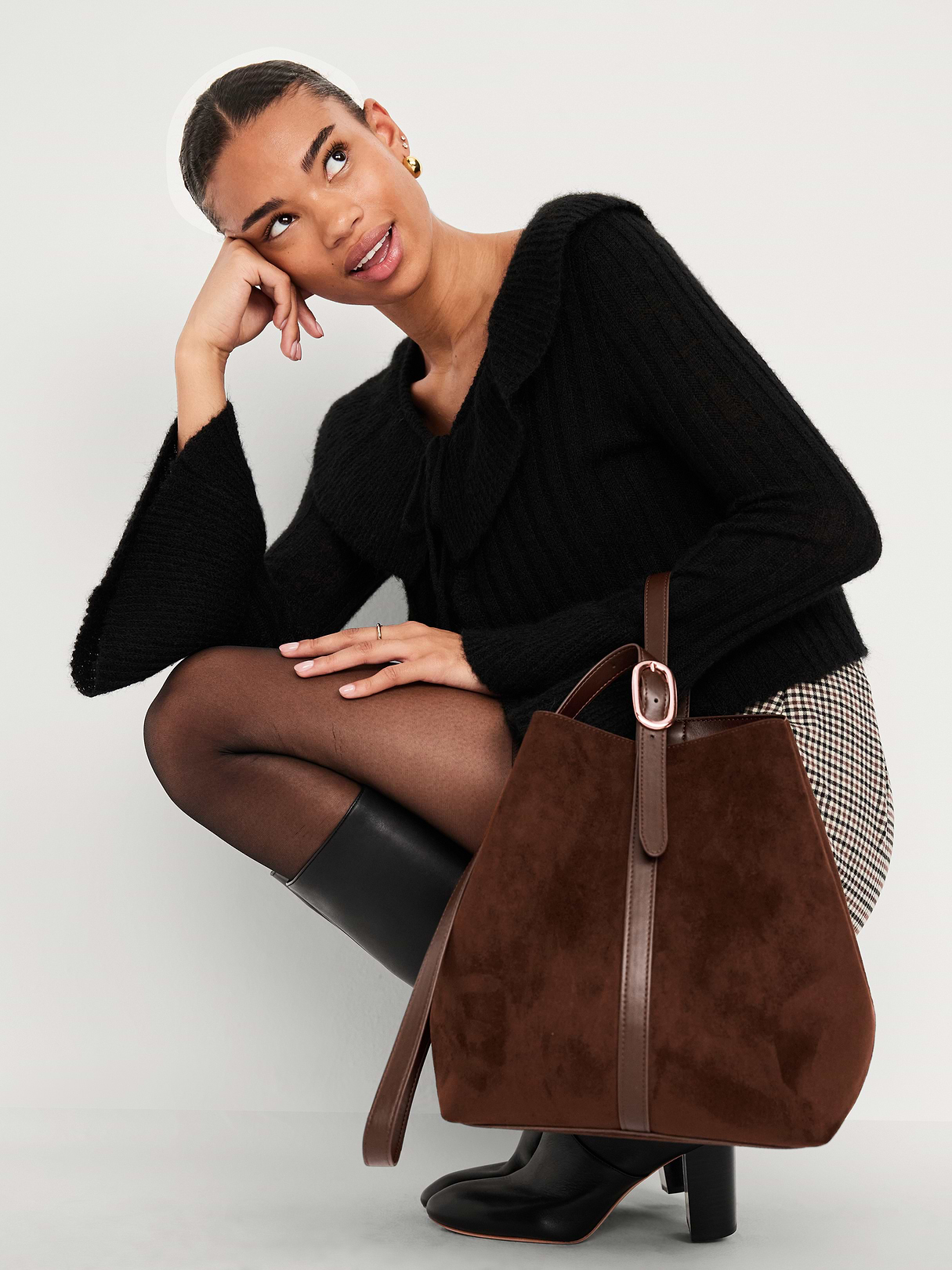 Medium Carrie Tote Bag - Dark Chocolate