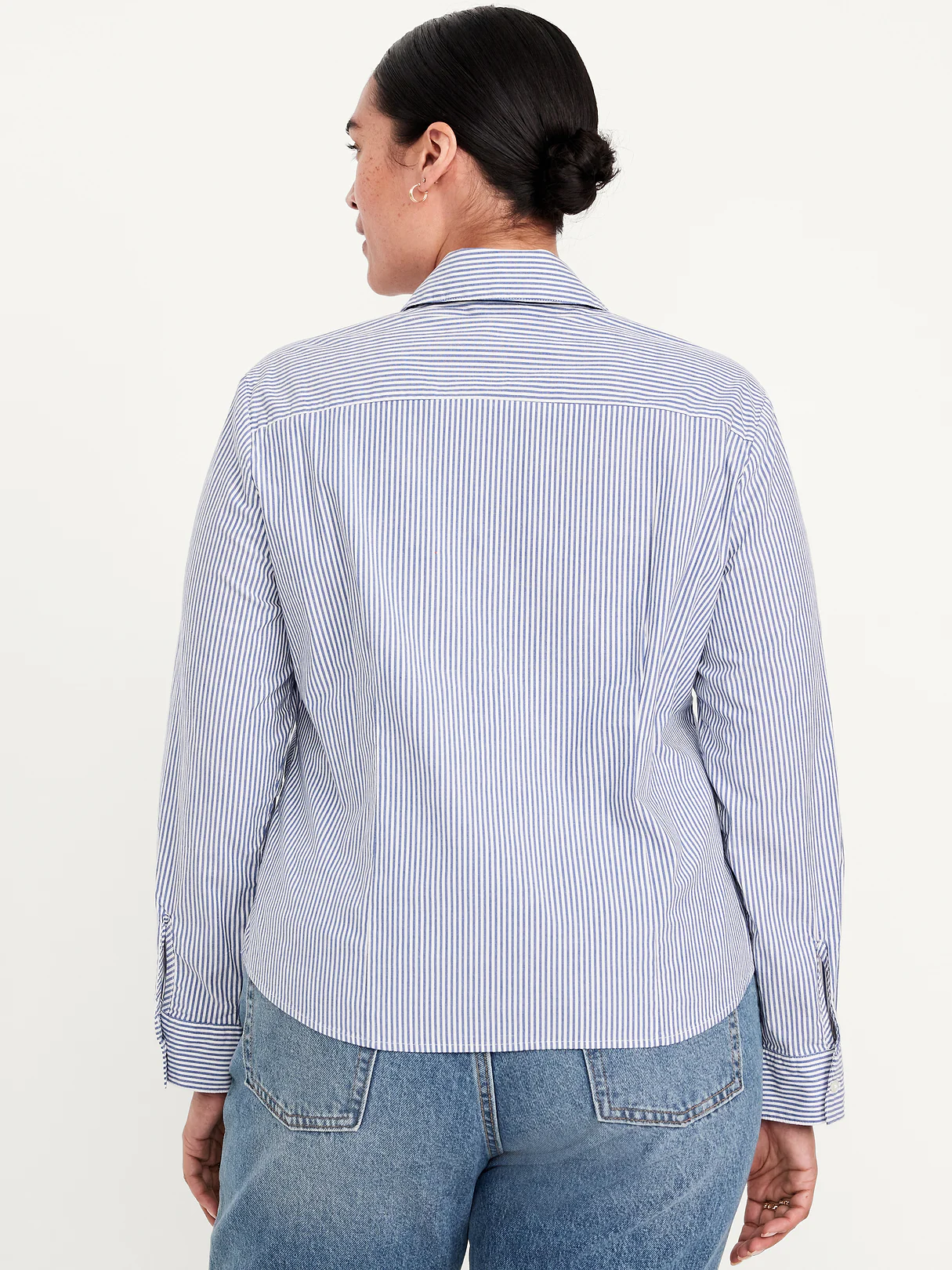 Slim Button-Down Shirt - Blue Stripe