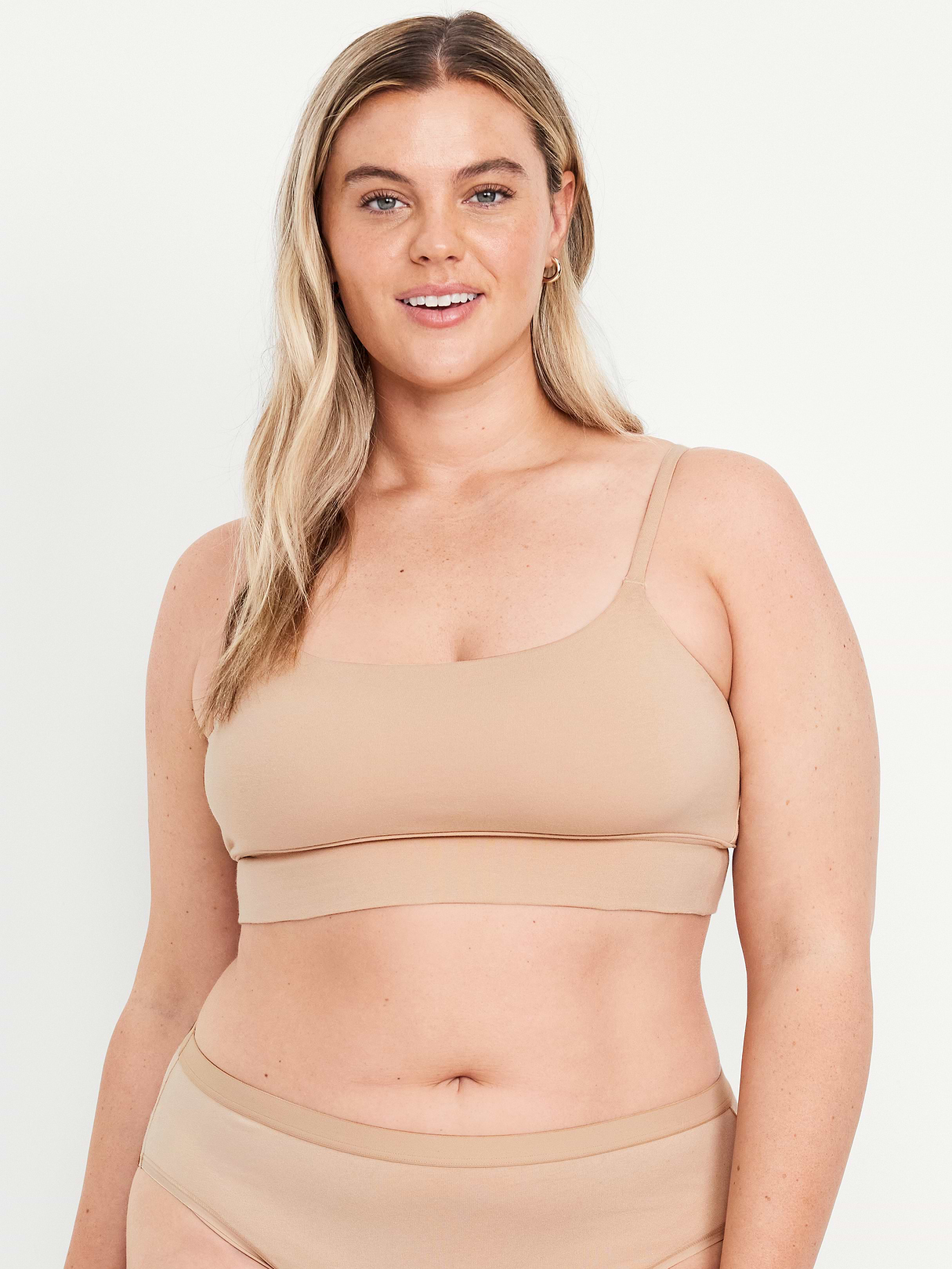 Cotton Cami Bralette - Frappe