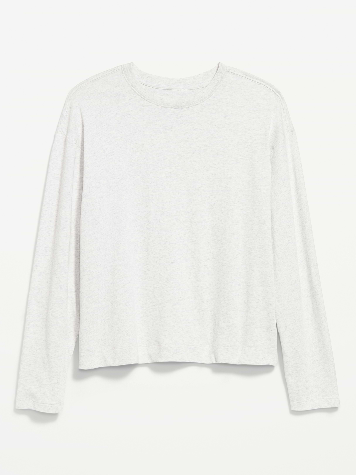 Vintage Crew-Neck Long-Sleeve T-Shirt - Light Heather Gray