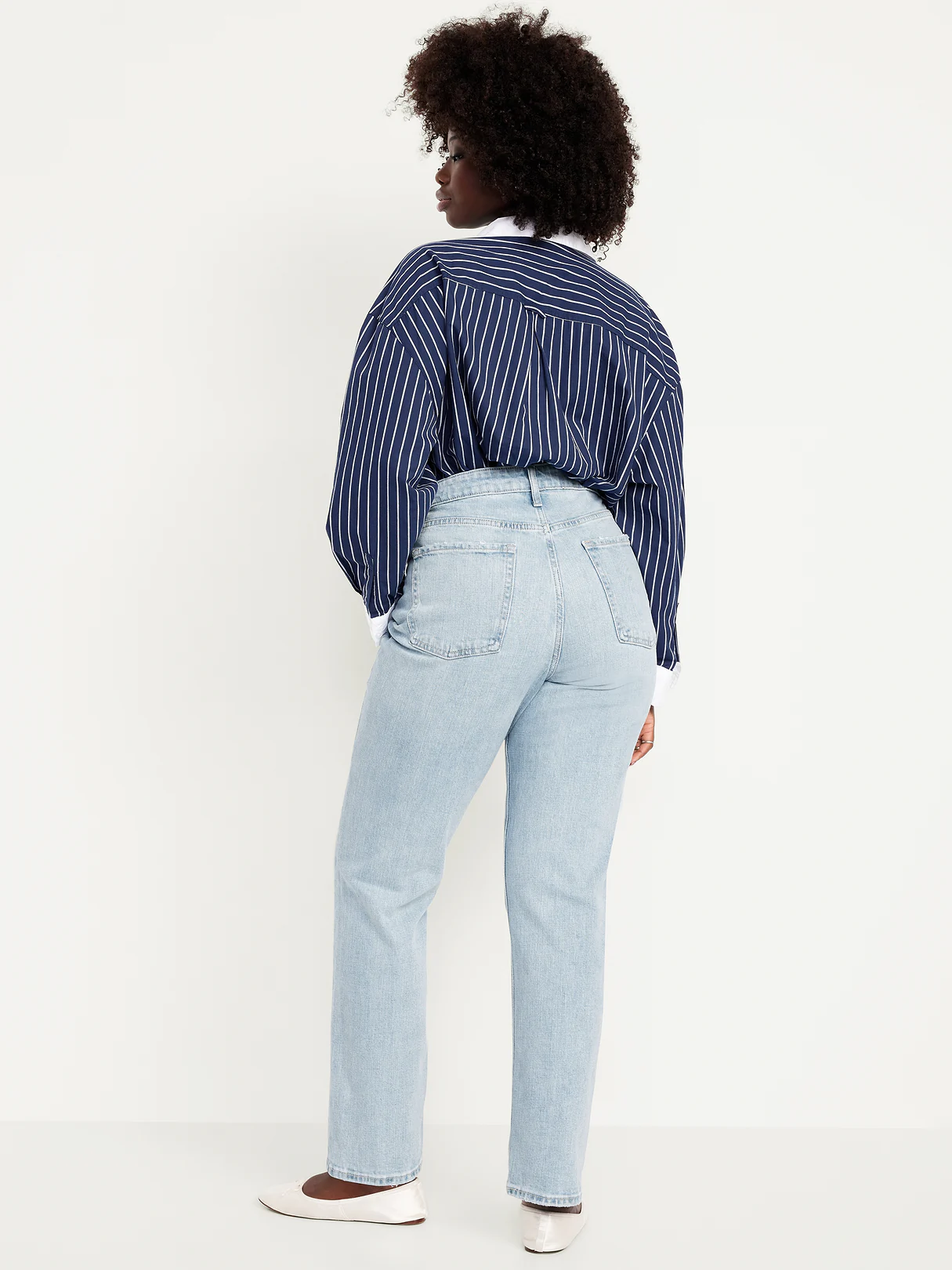 Curvy Extra High-Waisted Straight Jeans - Tamara