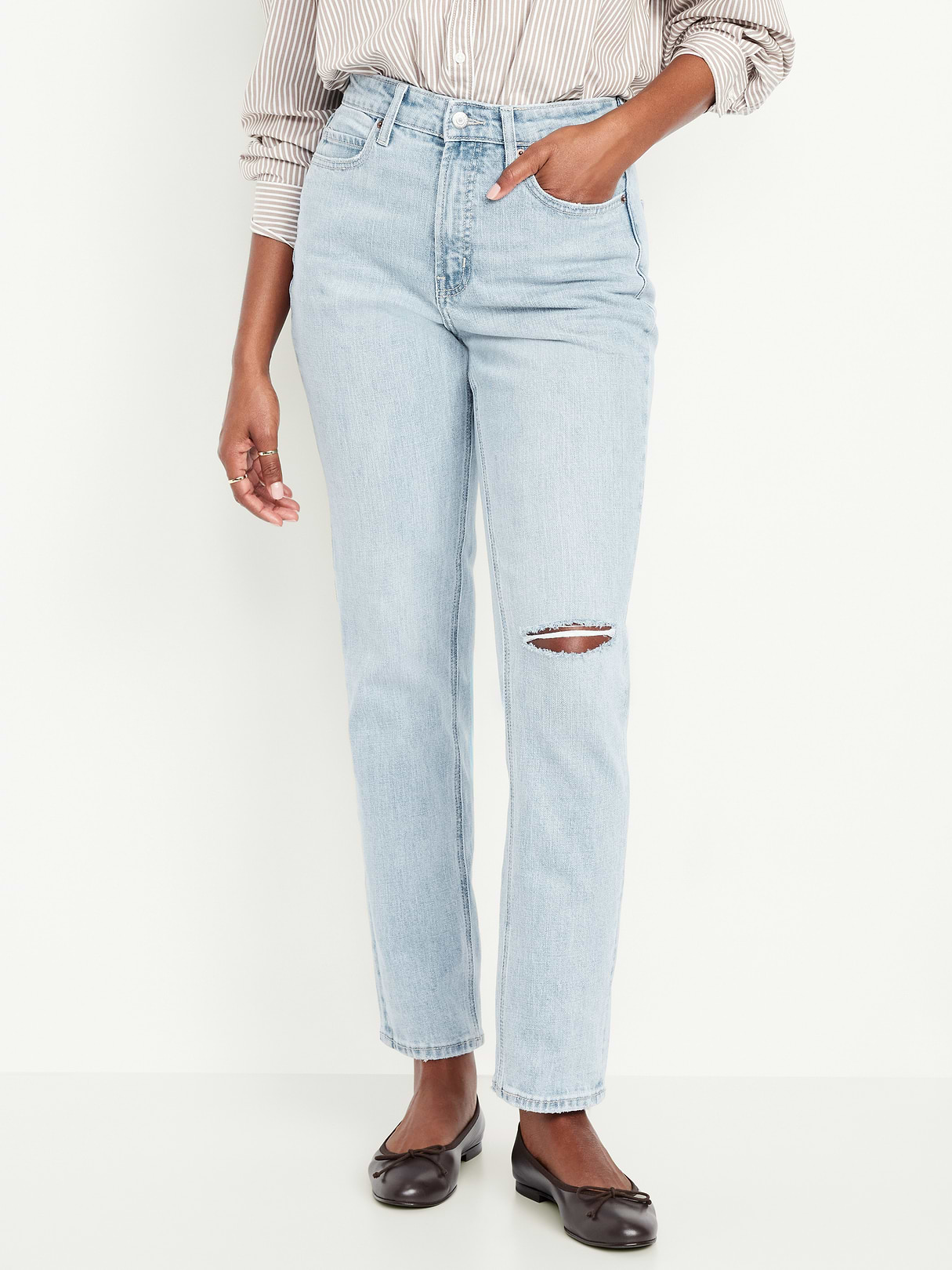 Curvy Extra High-Waisted Straight Jeans - Tamara