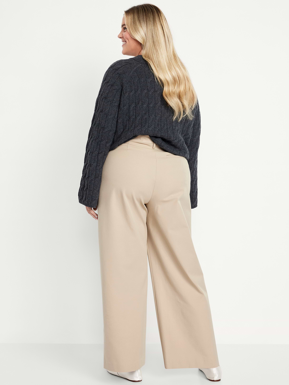 High-Waisted Pull-On Pixie Wide Leg Pants - Mocha Taffy