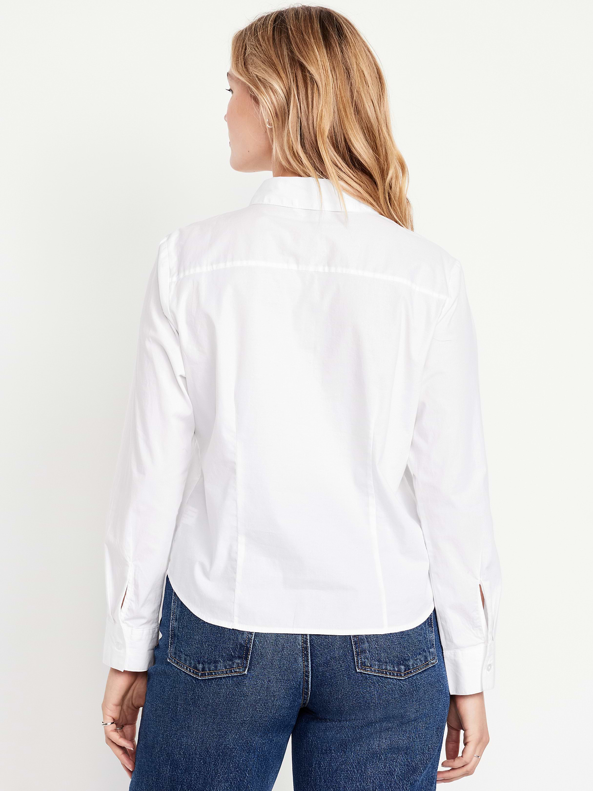 Slim Button-Down Shirt - White Lilies
