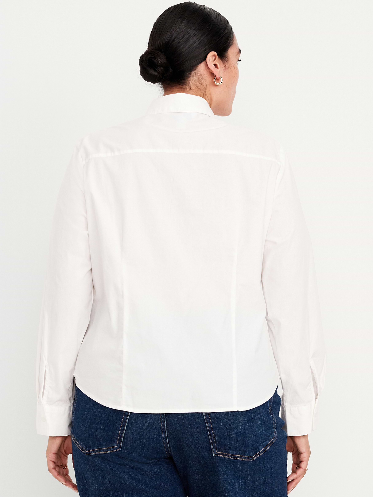 Slim Button-Down Shirt - White Lilies