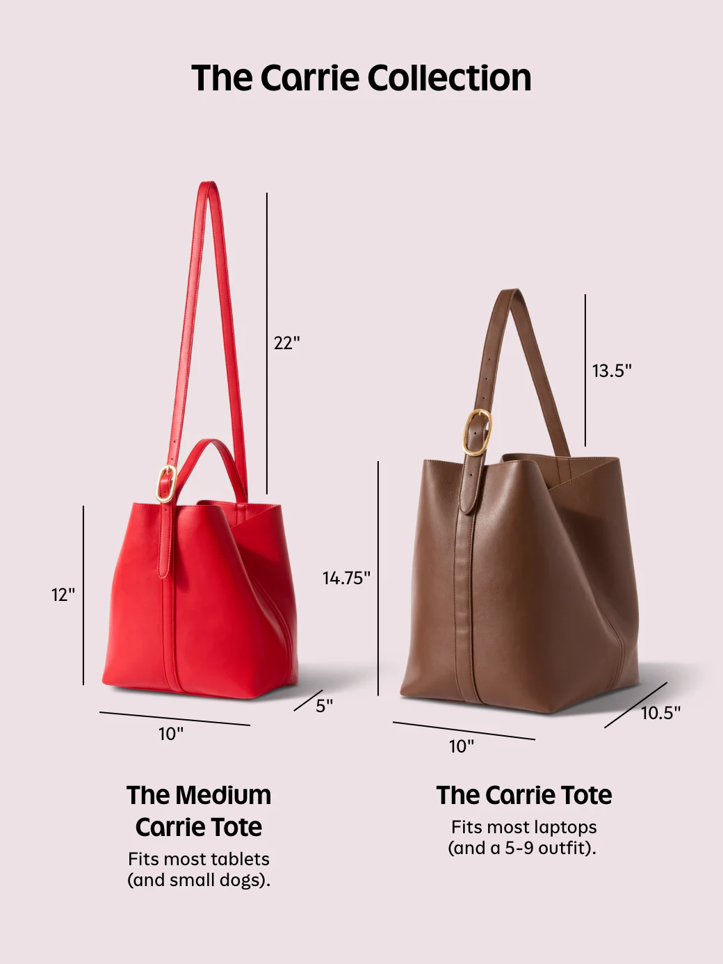 Large Carrie Tote Bag - True Black