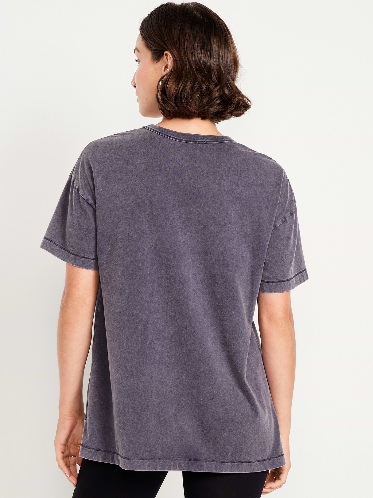 Oversized EveryWear Tunic T-Shirt - Navy Blue