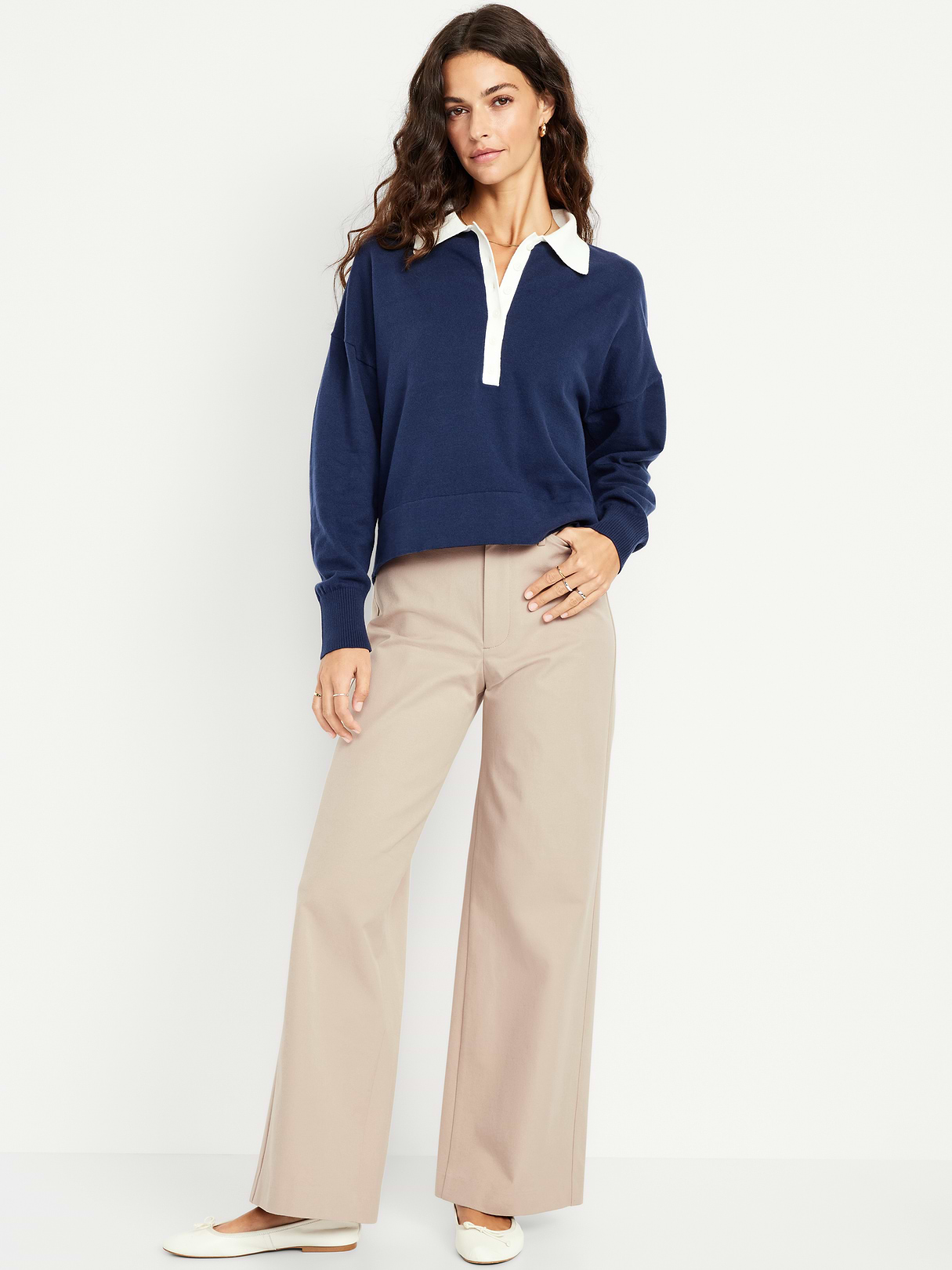 High-Waisted Pull-On Pixie Wide Leg Pants - Mocha Taffy