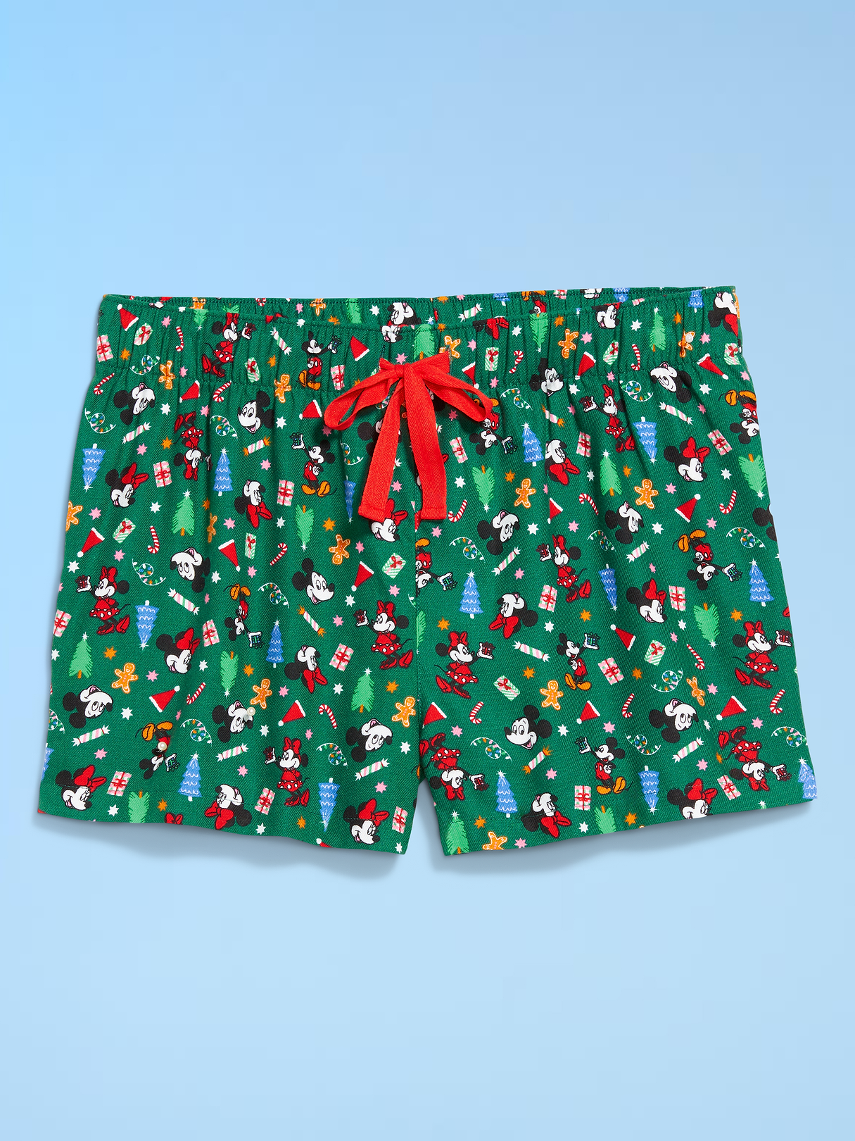 Flannel Boxer Pajama Shorts for Women - Mickey & Minnie Holiday (Match The Fam!)