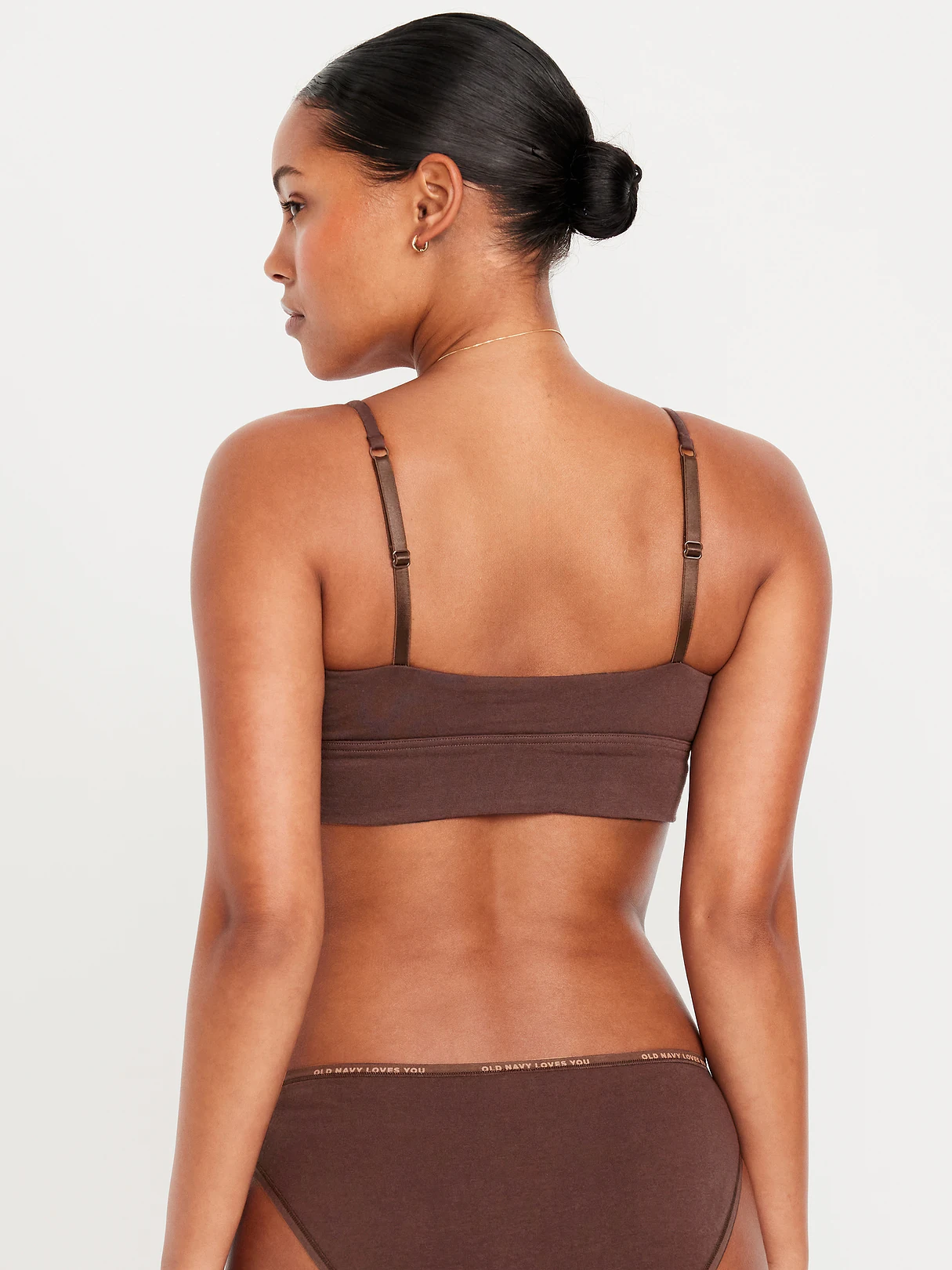Cotton Cami Bralette - French Roast