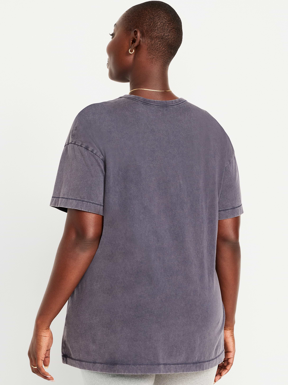 Oversized EveryWear Tunic T-Shirt - Navy Blue