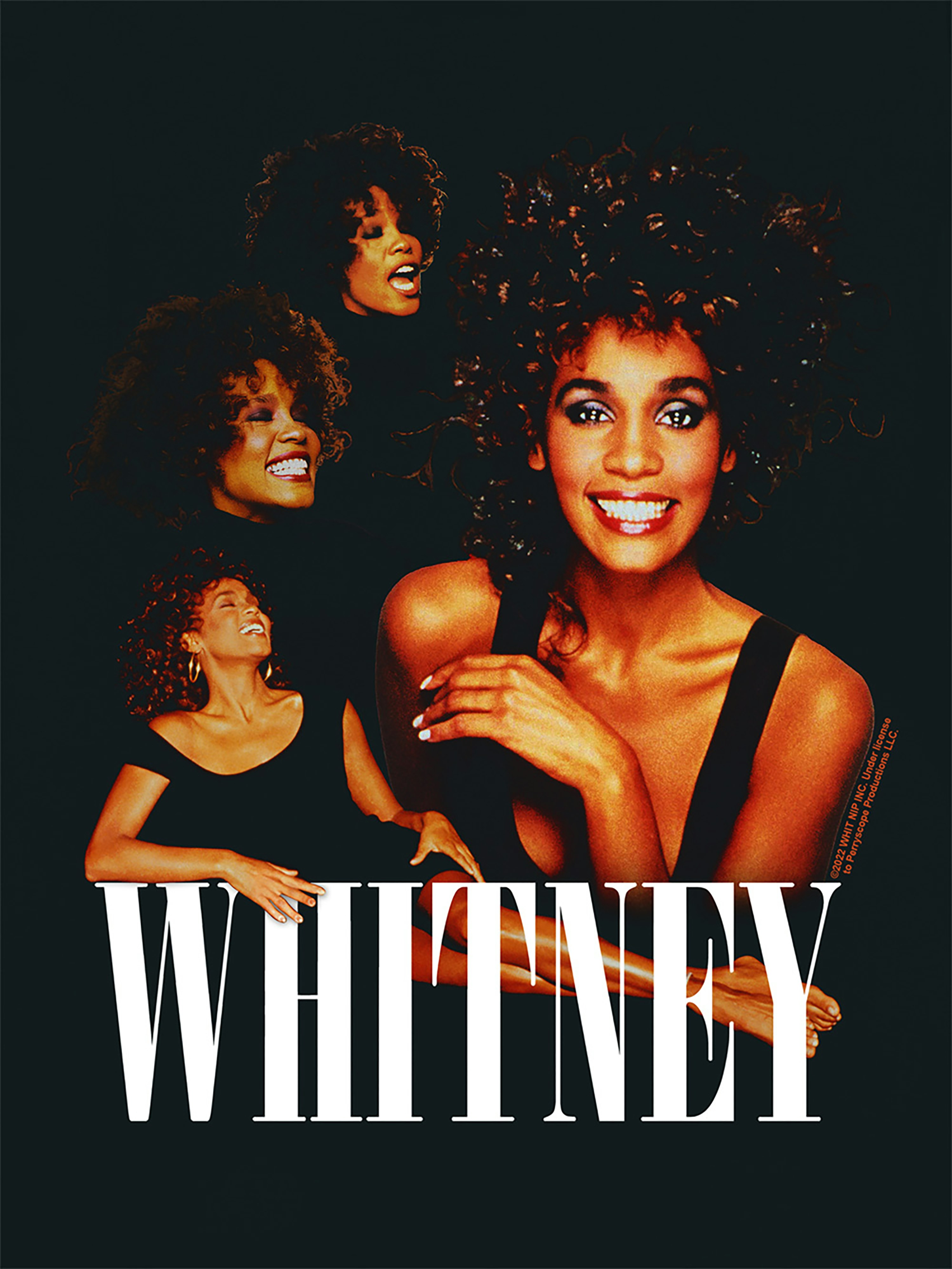 Whitney Houston Graphic T-Shirt for Women - Black