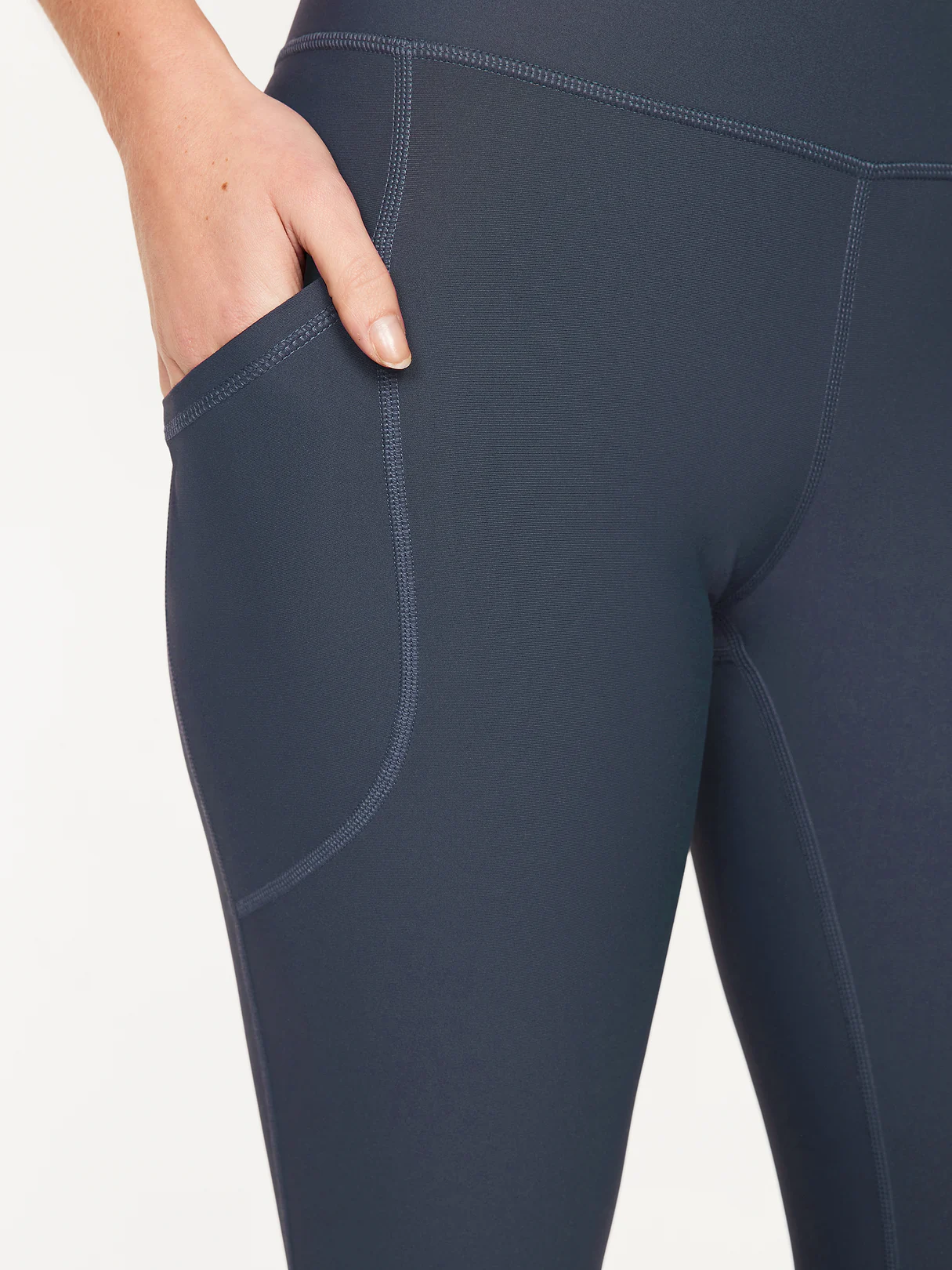 High-Waisted PowerSoft 7/8 Pocket Leggings - Dusk Navy (751143142)