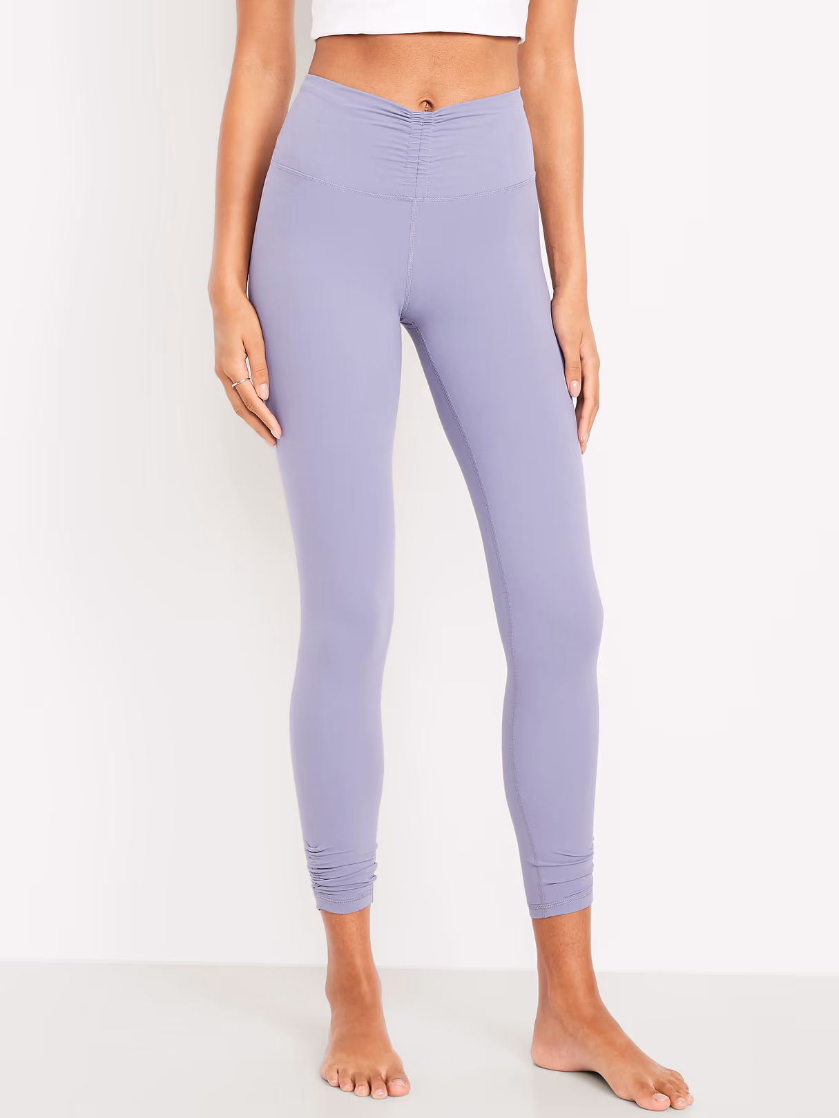 High-Waisted StudioSmooth Ruched Leggings - Lunar Path